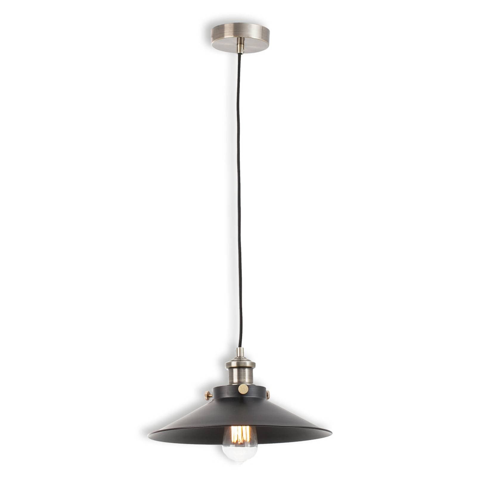 Čierna závesná lampa Marlin