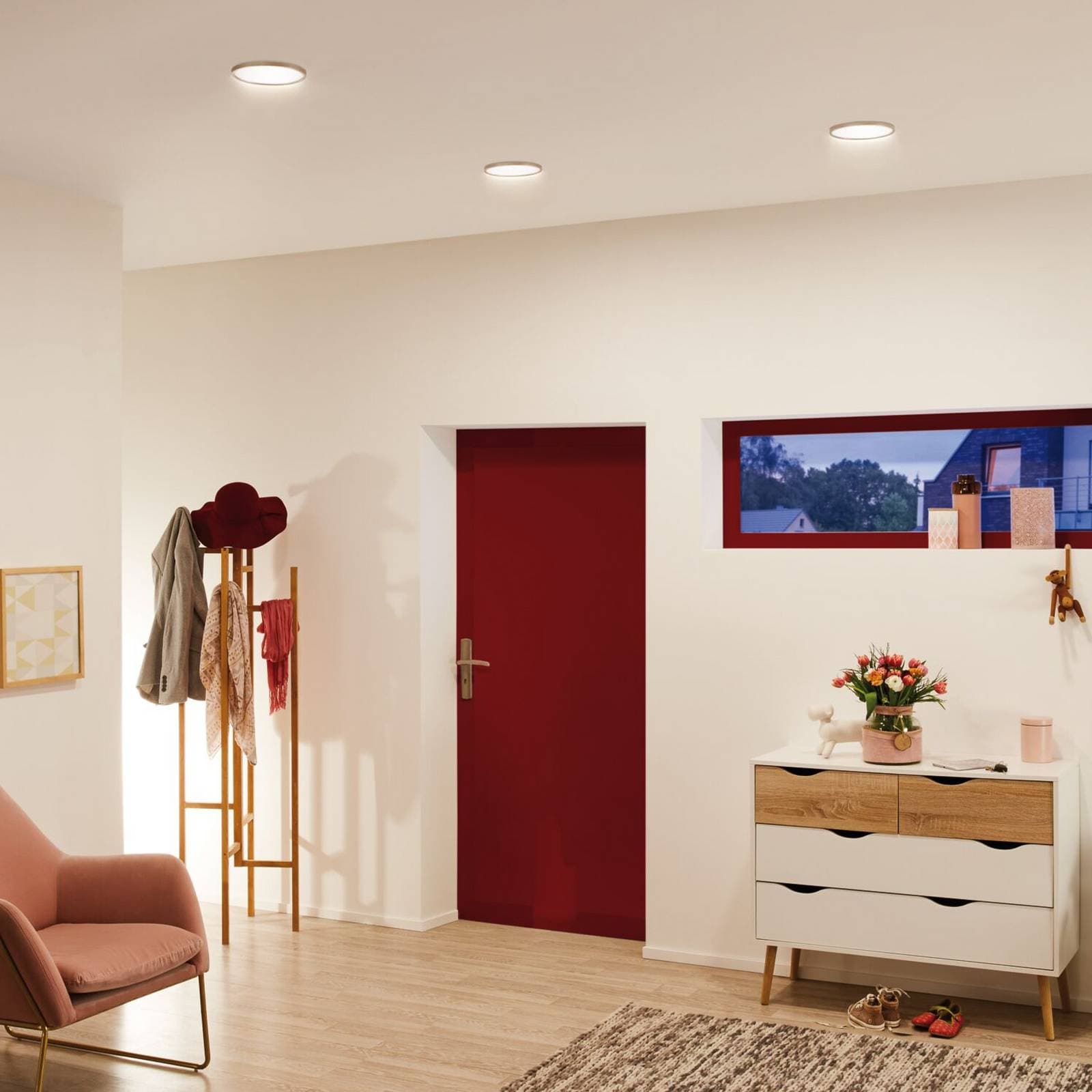 Paulmann LED zapustiteľný panel Cover-it Ø 12 cm, 400 lm, 3000 K, biely