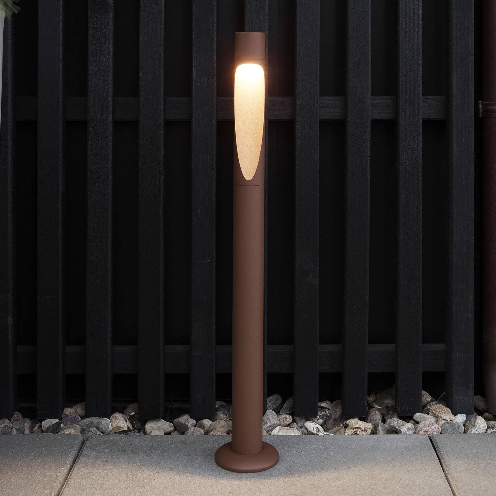 Louis Poulsen cestné svetlo Flindt, 930, corten 70 cm základňa 24 V