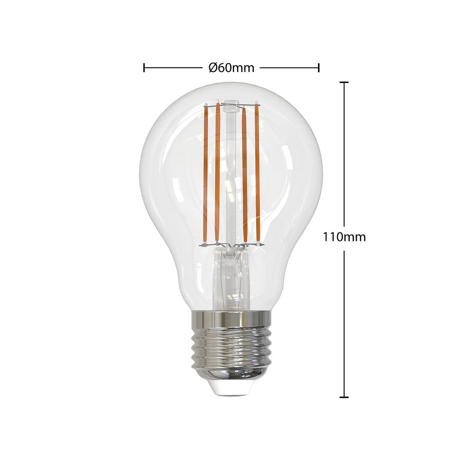 LED žiarovka E27 8W číra 2 700K stmievateľná sada 3 ks