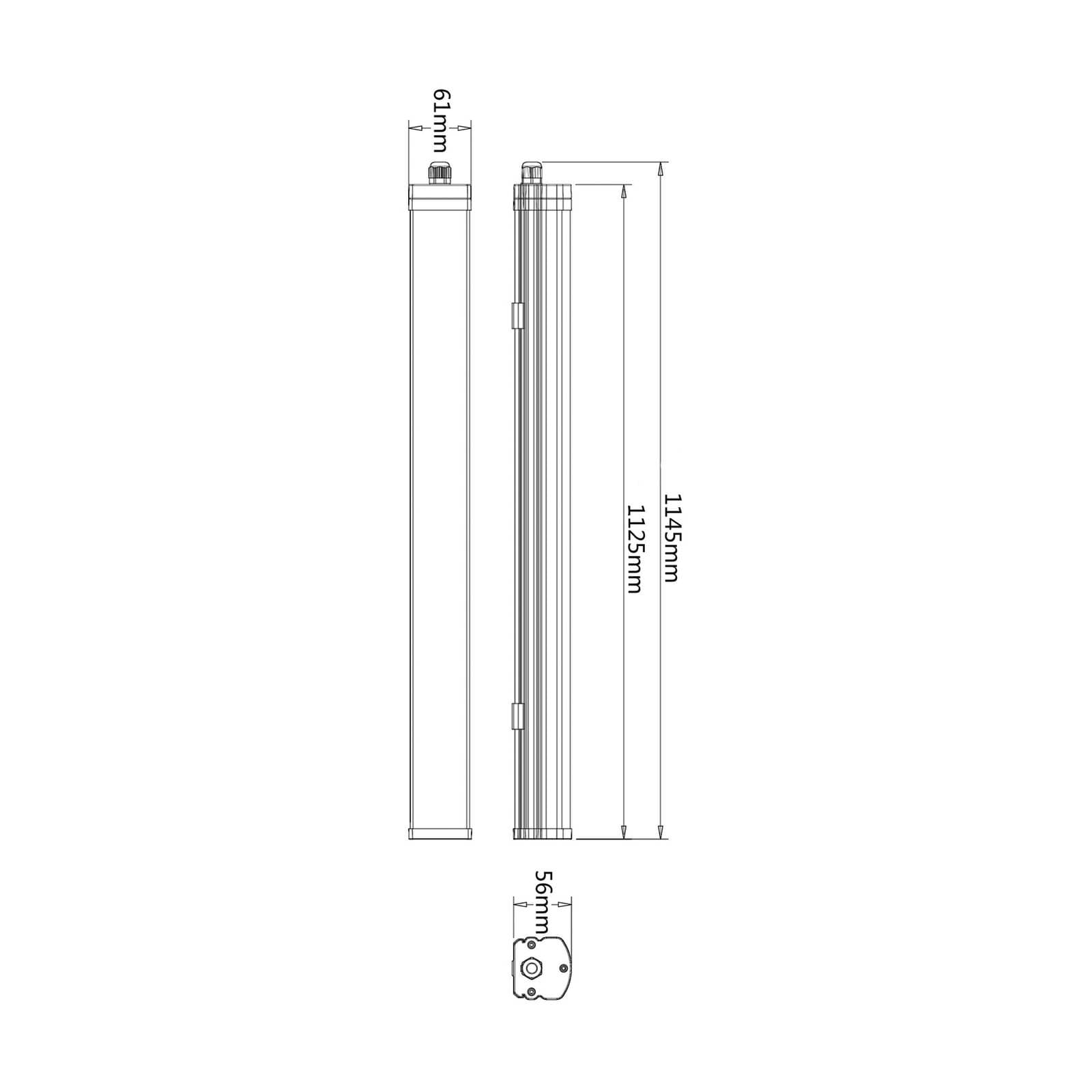LED svietidlo do vlhkých priestorov Tri Proof Motion, 114,5 cm