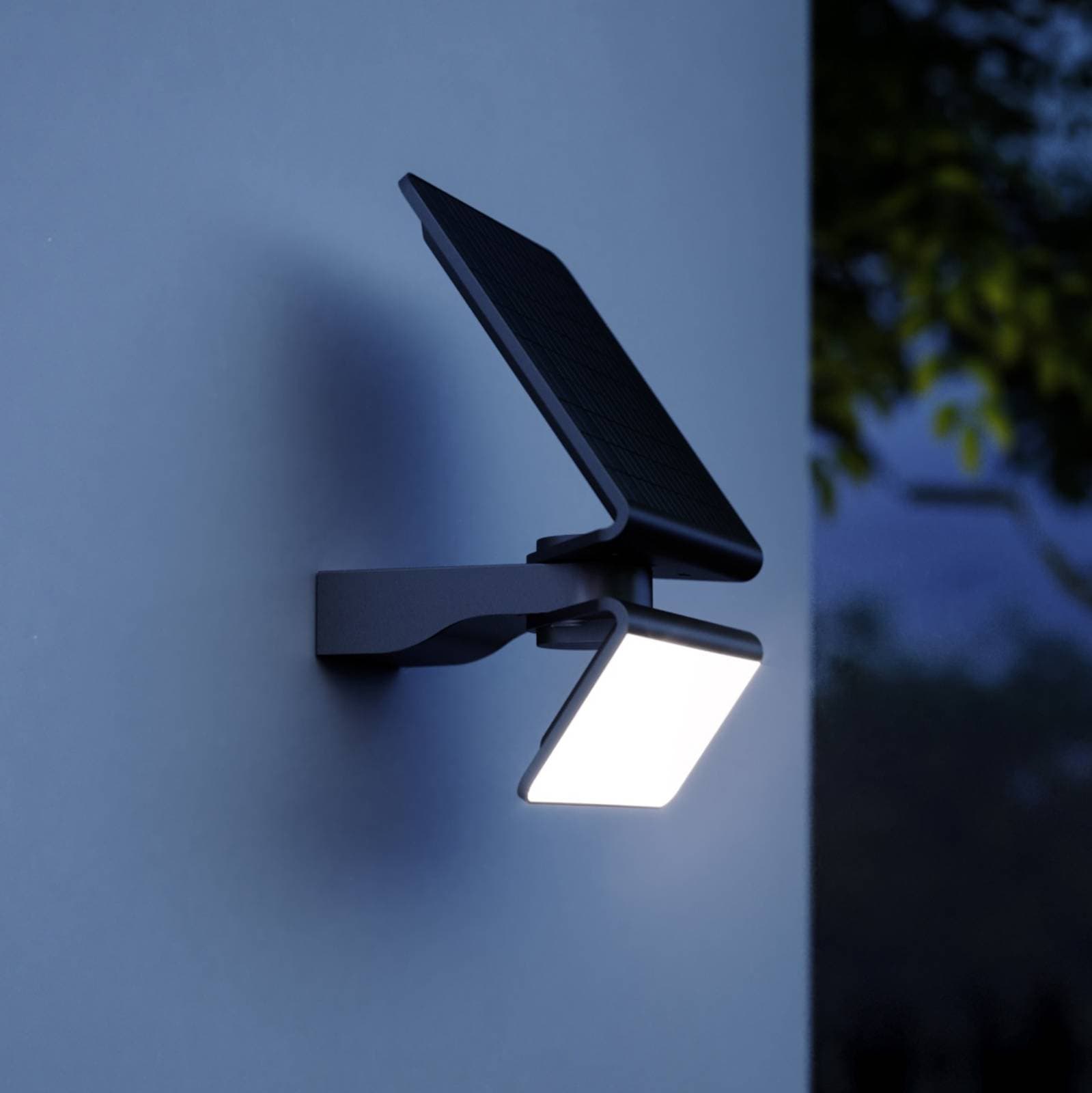 STEINEL XSolar L-S Solárna LED vonkajšie nástenné svietidlo strieborná
