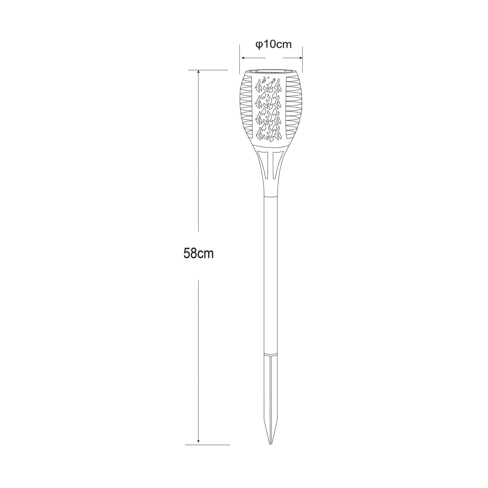 LED solárne zemné svetlo 33077 Baterka, čierna, plastová