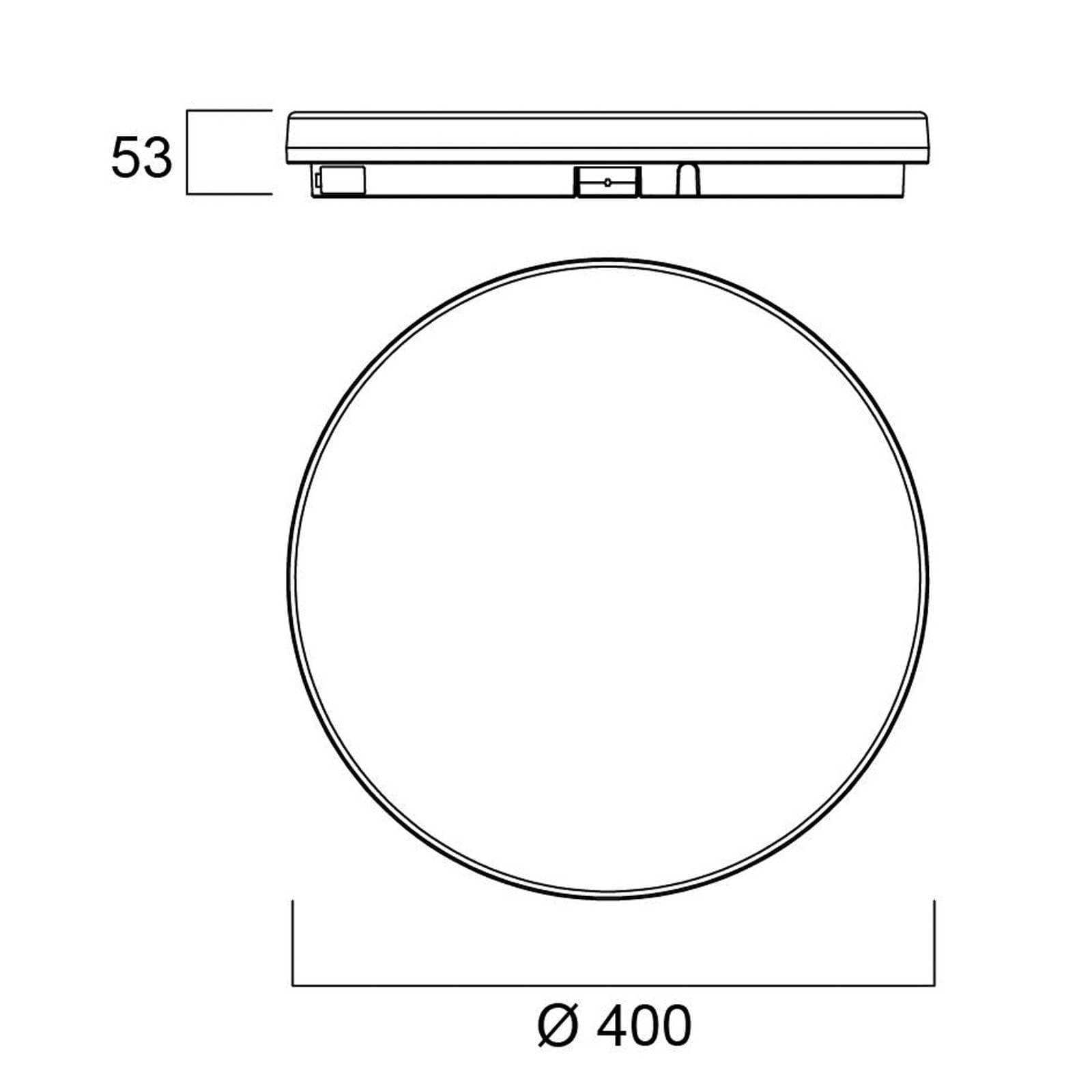 Stropné svietidlo Sylvania Start Surface Slim, Ø 40 cm, IP54, tl.