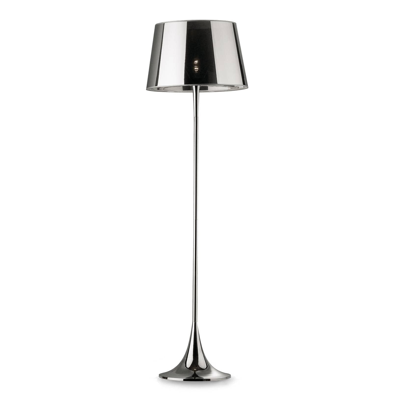 Stojaca lampa London Cromo výška 174 cm chróm/číra