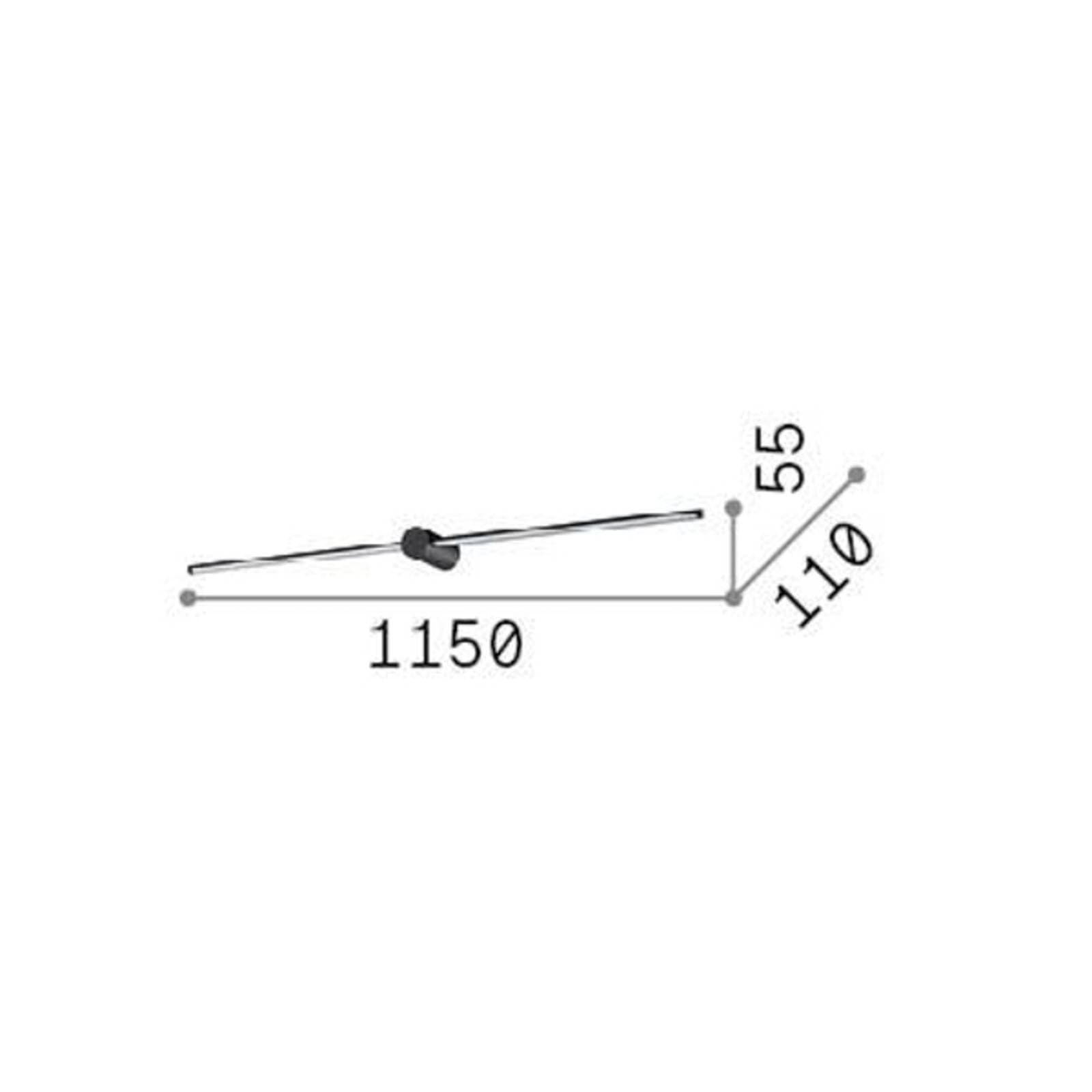 Ideal Lux LED nástenné svetlo Filo, biele, šírka 115 cm, kov