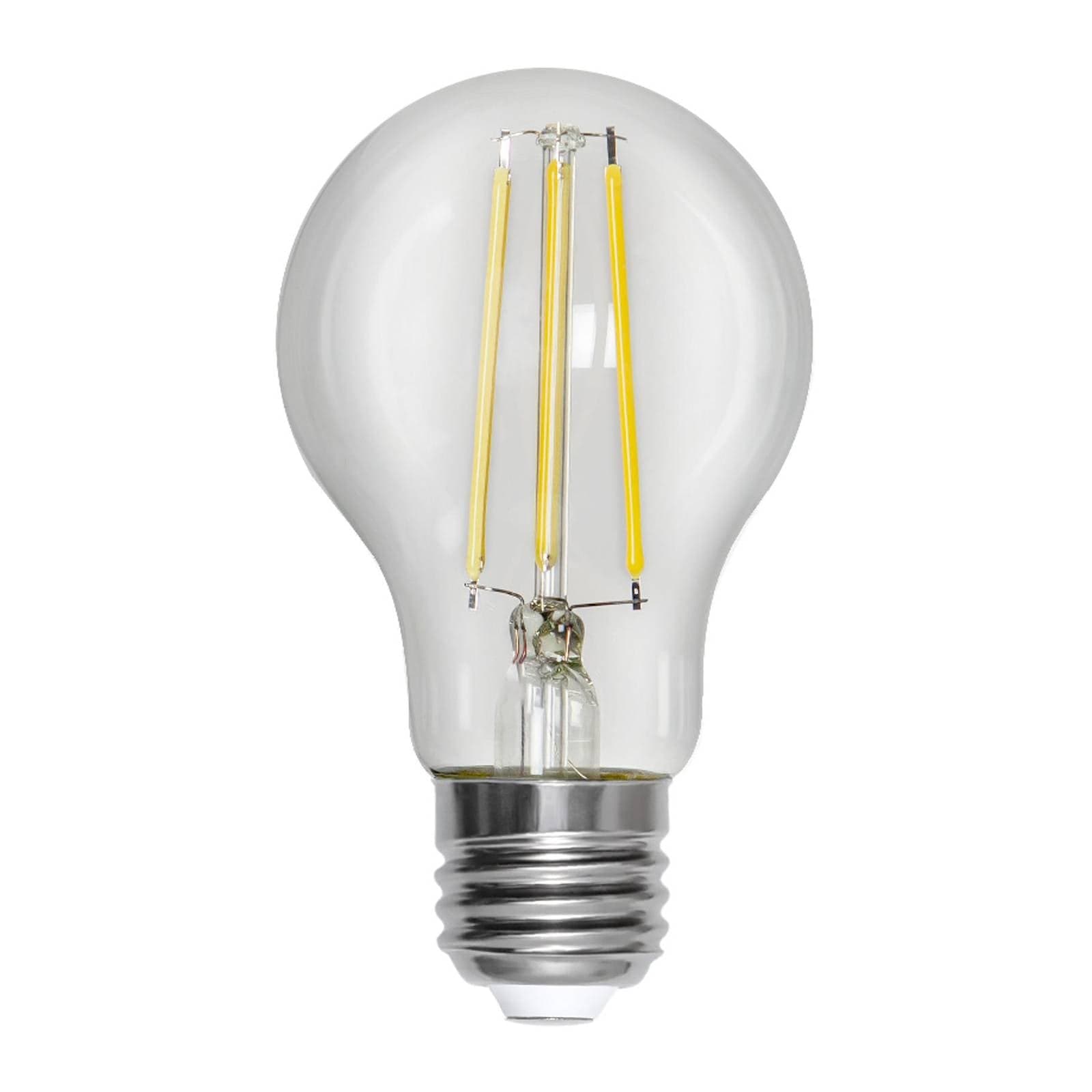 LED žiarovka, E27, 8 W, číra, vlákno, 4 000 K, stmievateľná