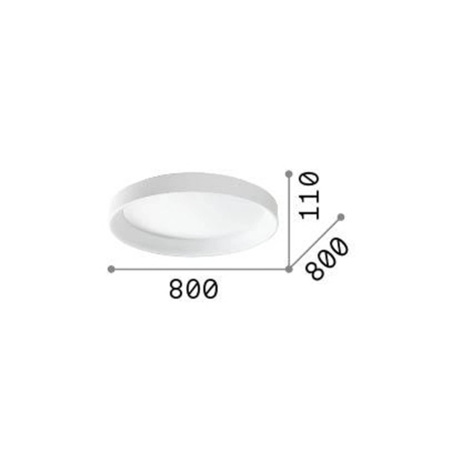 Ideal Lux LED stropné svietidlo Ziggy, čierne, Ø 80 cm, kov