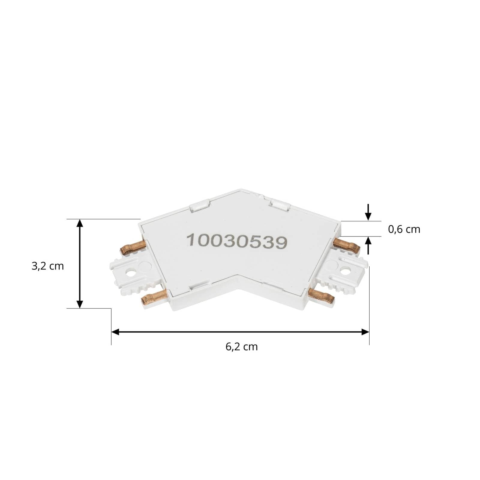 Konektor Lindby Lumaro, biely, 135°, plast