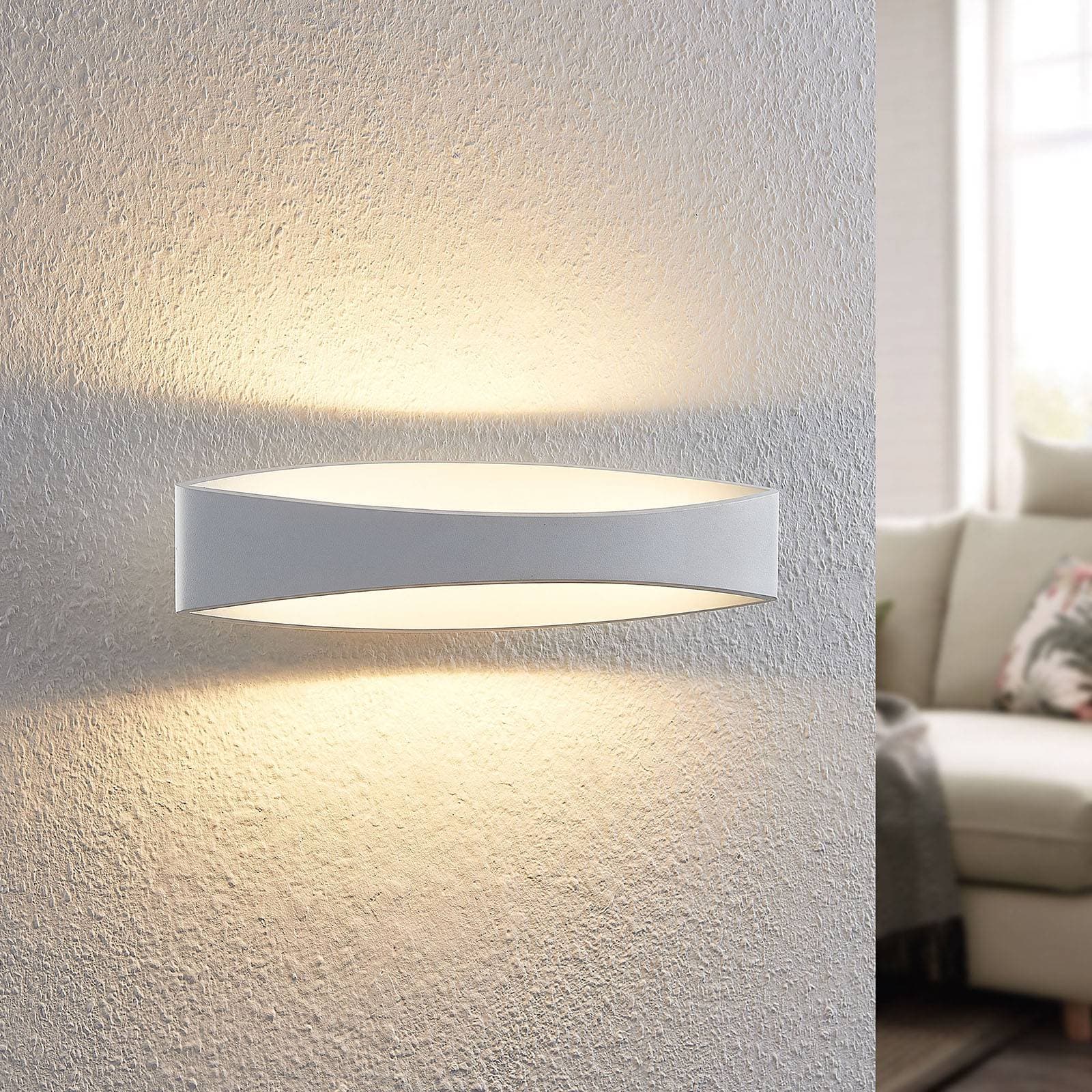 Arcchio LED nástenné svietidlo Jelle, 44 cm, biele, kov, hore/dole