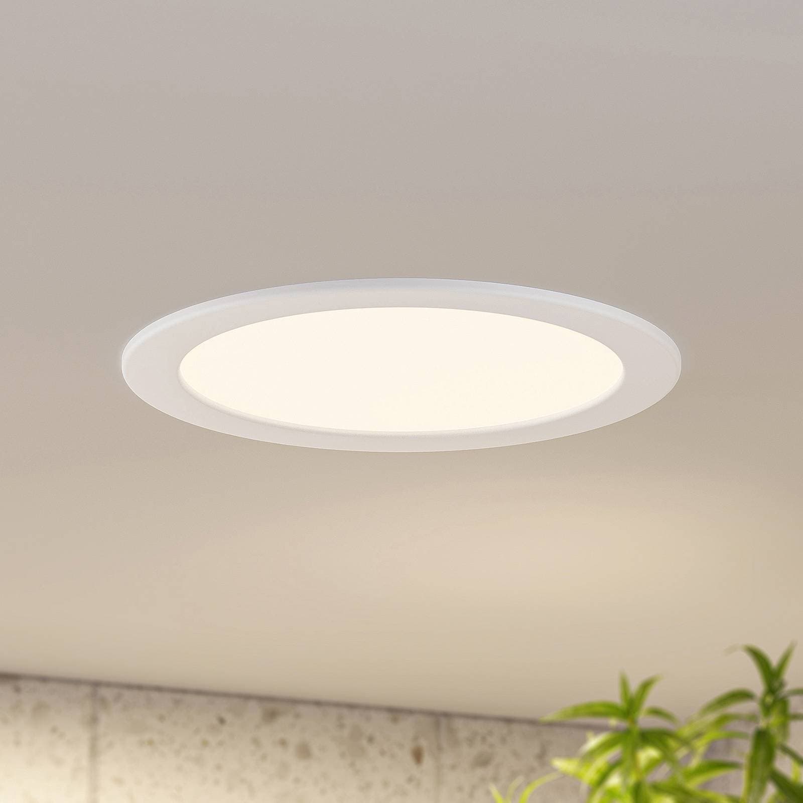 Prios LED vstavané svietidlo Cadance, biele, 24 cm, sada 10 ks, CCT