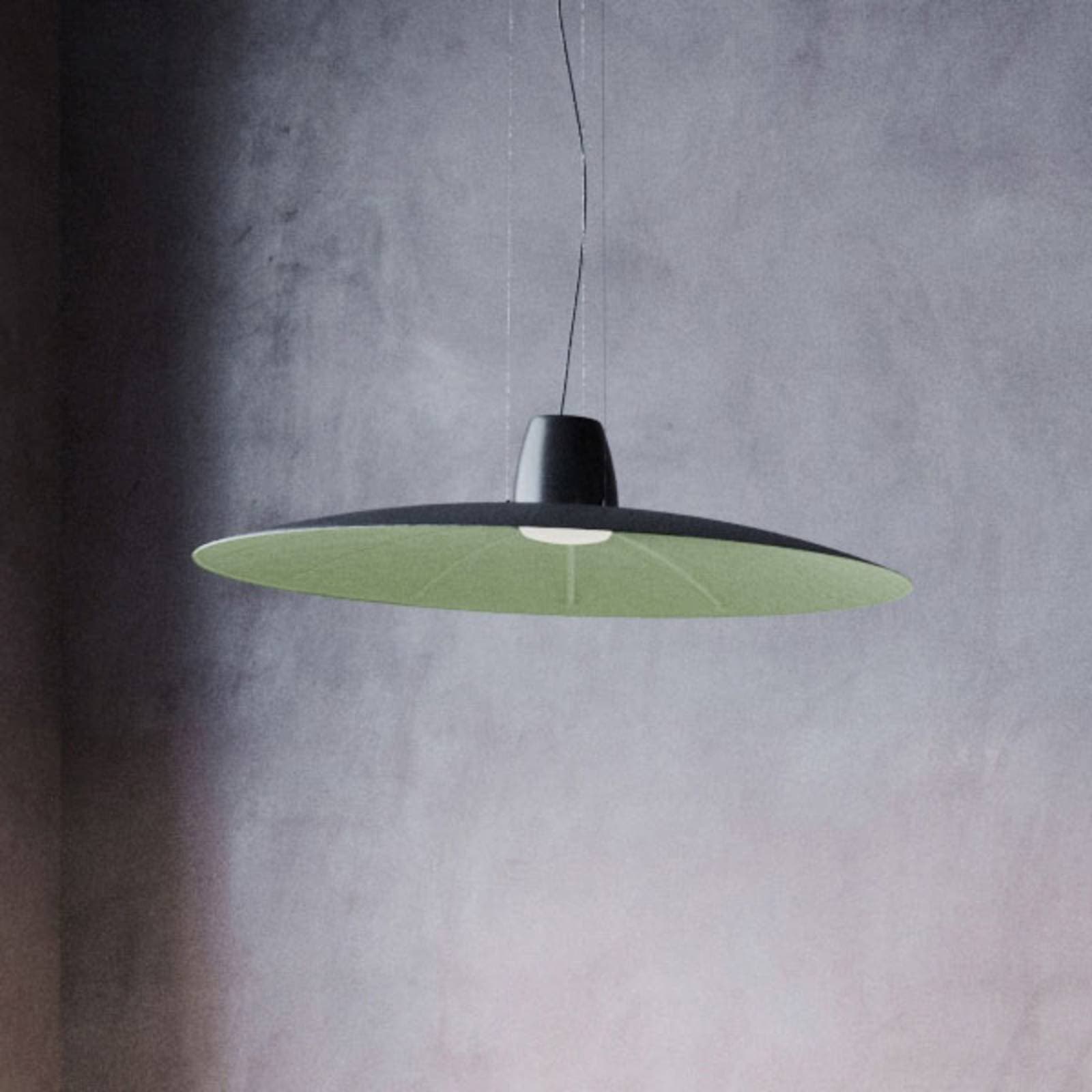 Martinelli Luce Lent závesné LED svietidlo, zelené