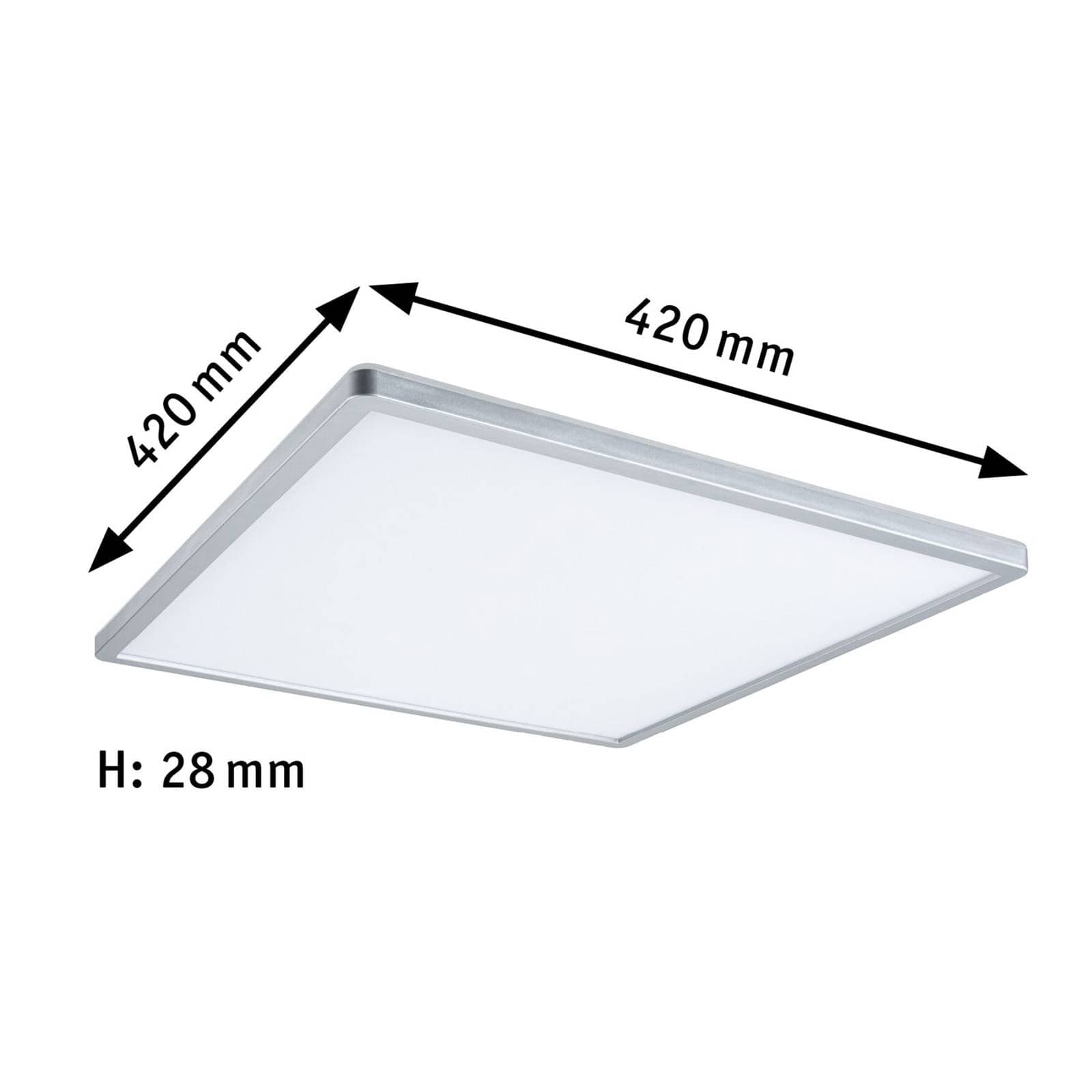 Paulmann Atria Shine panel 3-step chróm 840 42x42