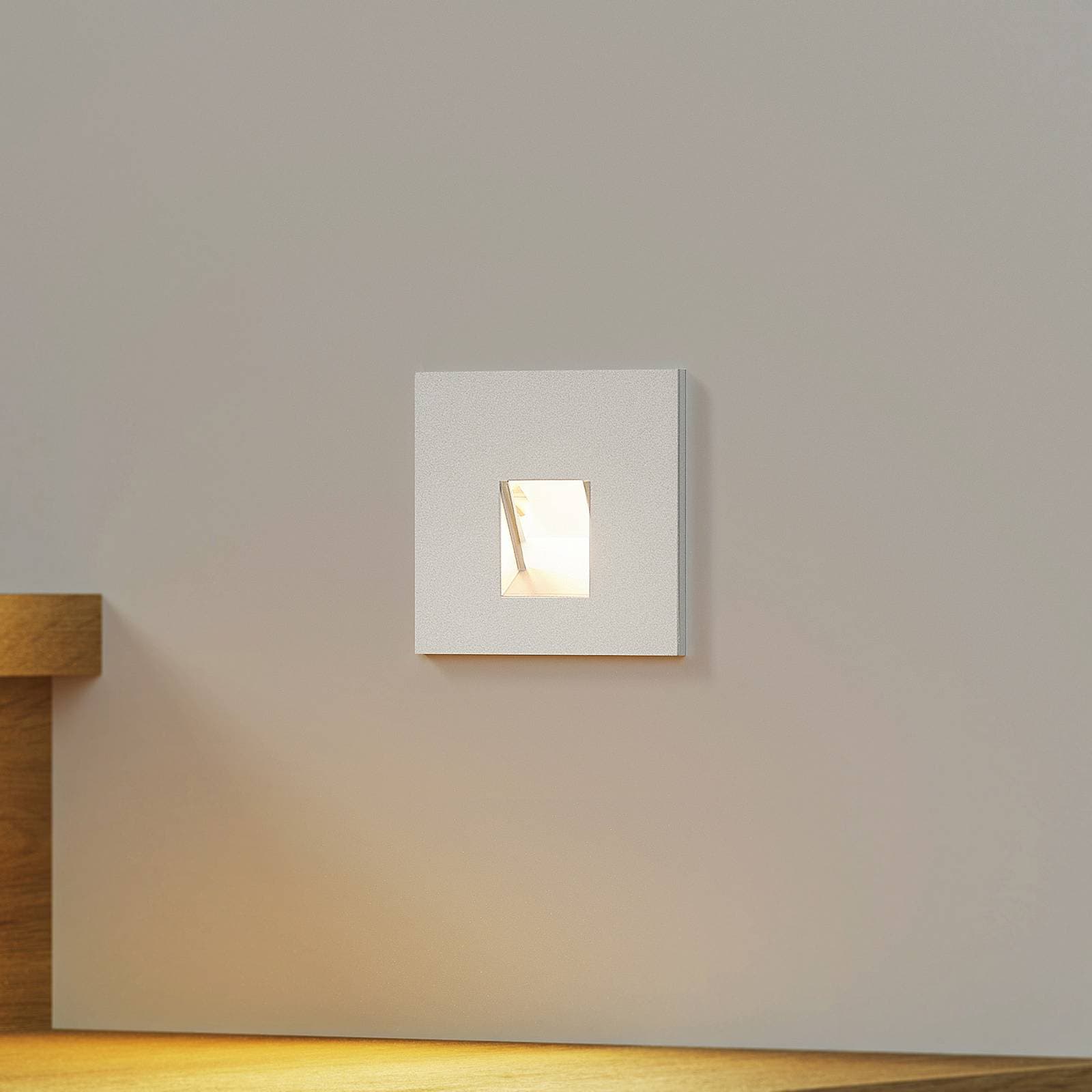 Arcchio LED vstavané svietidlo Vexi, 7,5 cm x 7,5 cm, strieborná, CCT