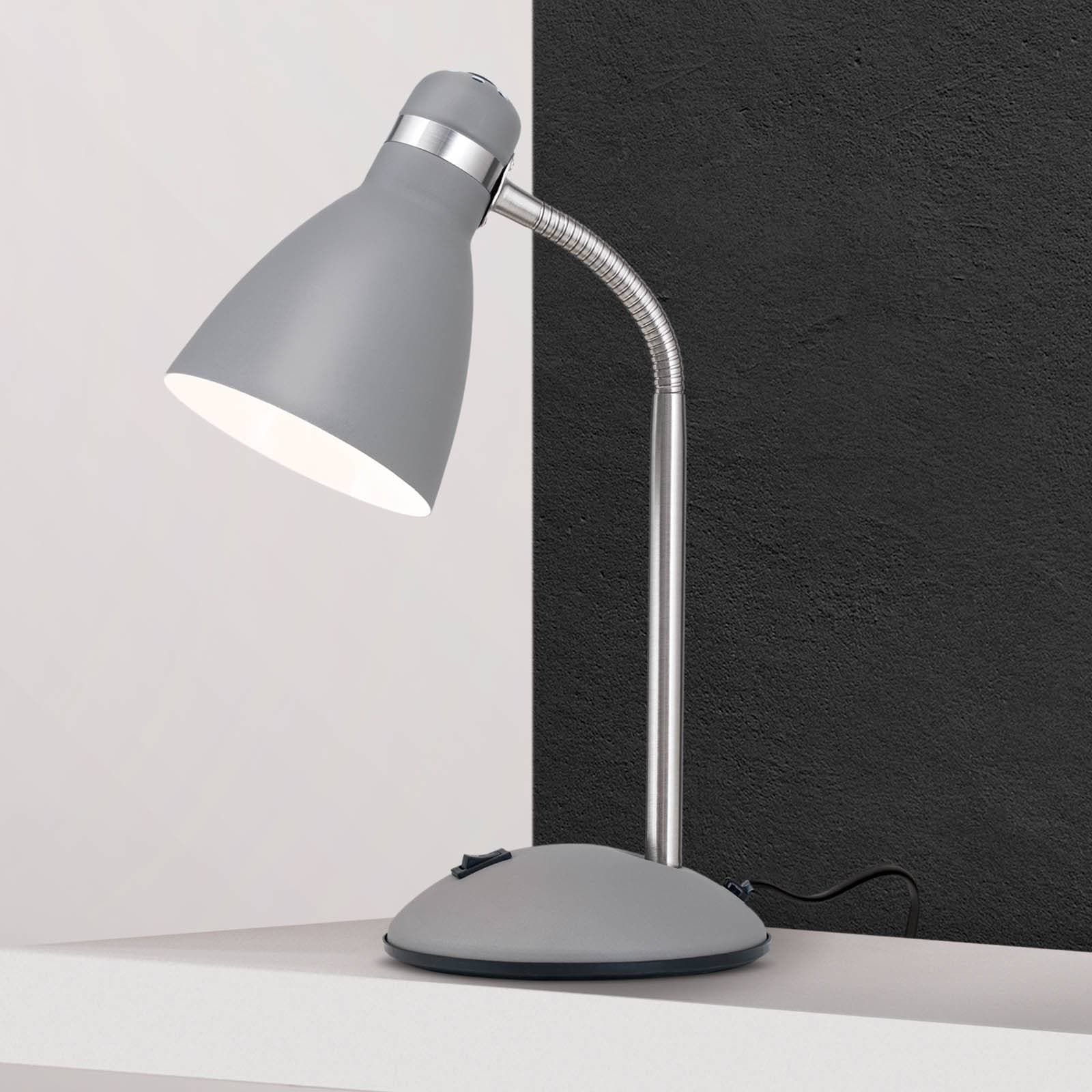 Lampa na písací stôl School, sivá