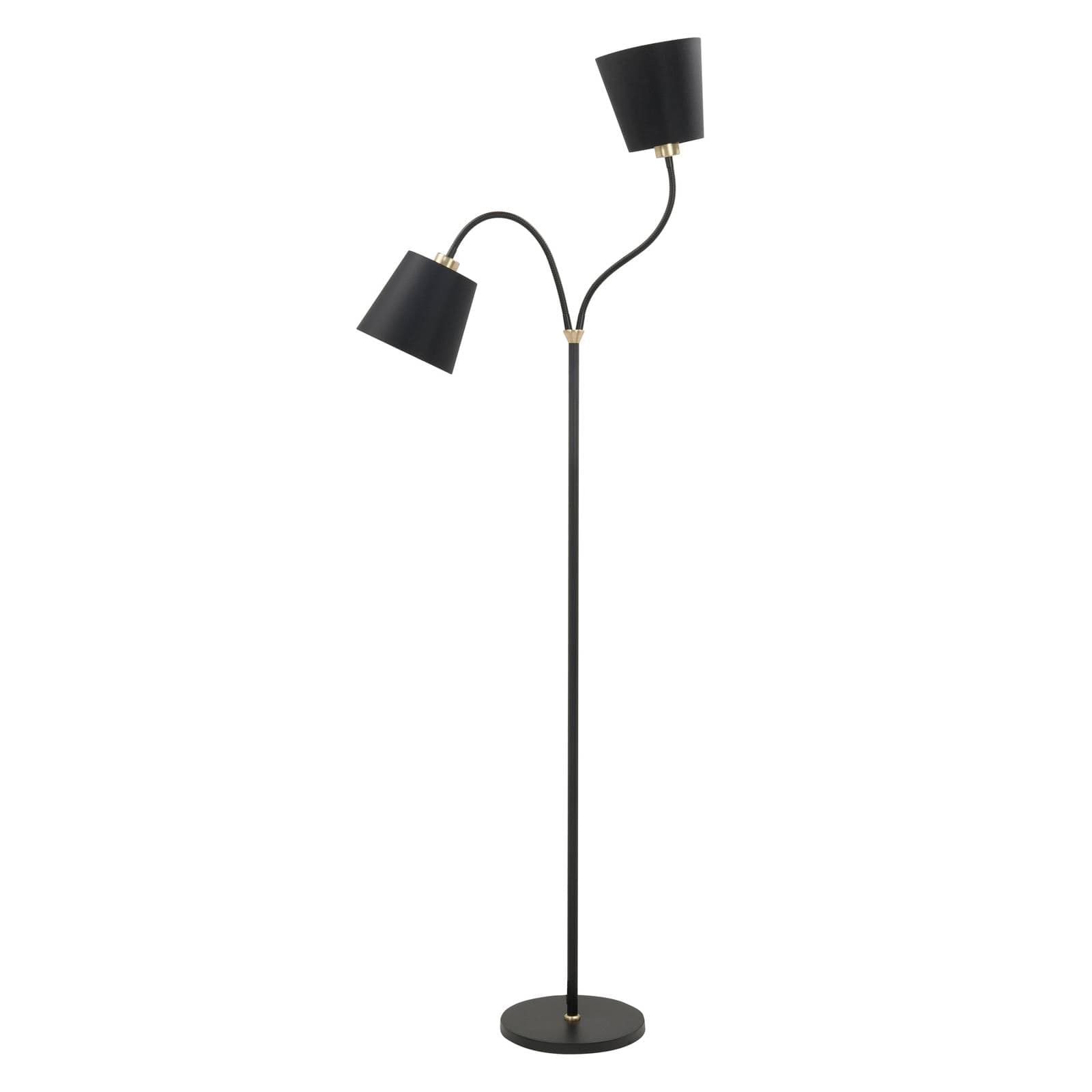 Stojaca lampa Texas, čierna, 2-plameňová