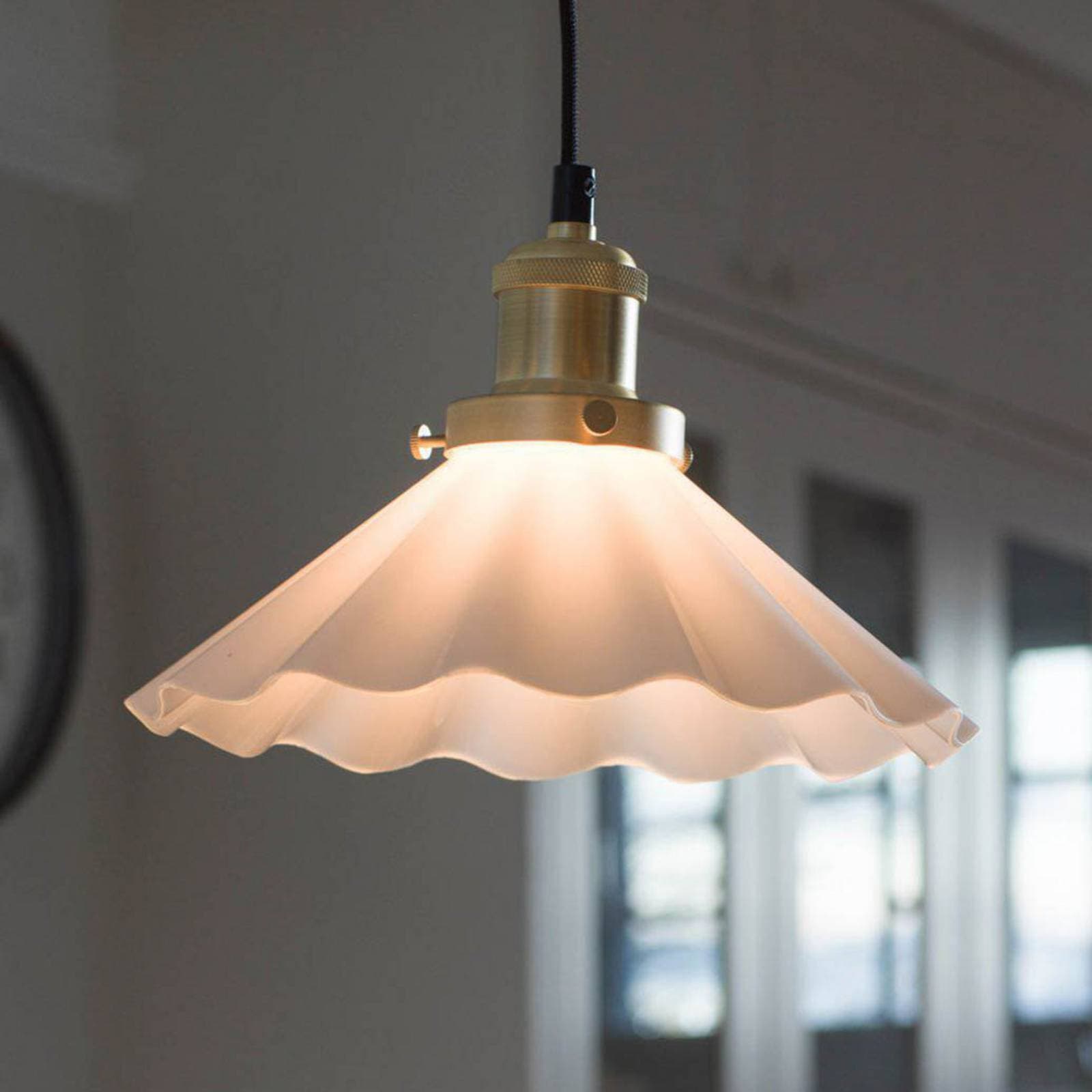 PR Home August závesná lampa sklenené tienidlo Ø 25 cm, zástrčka