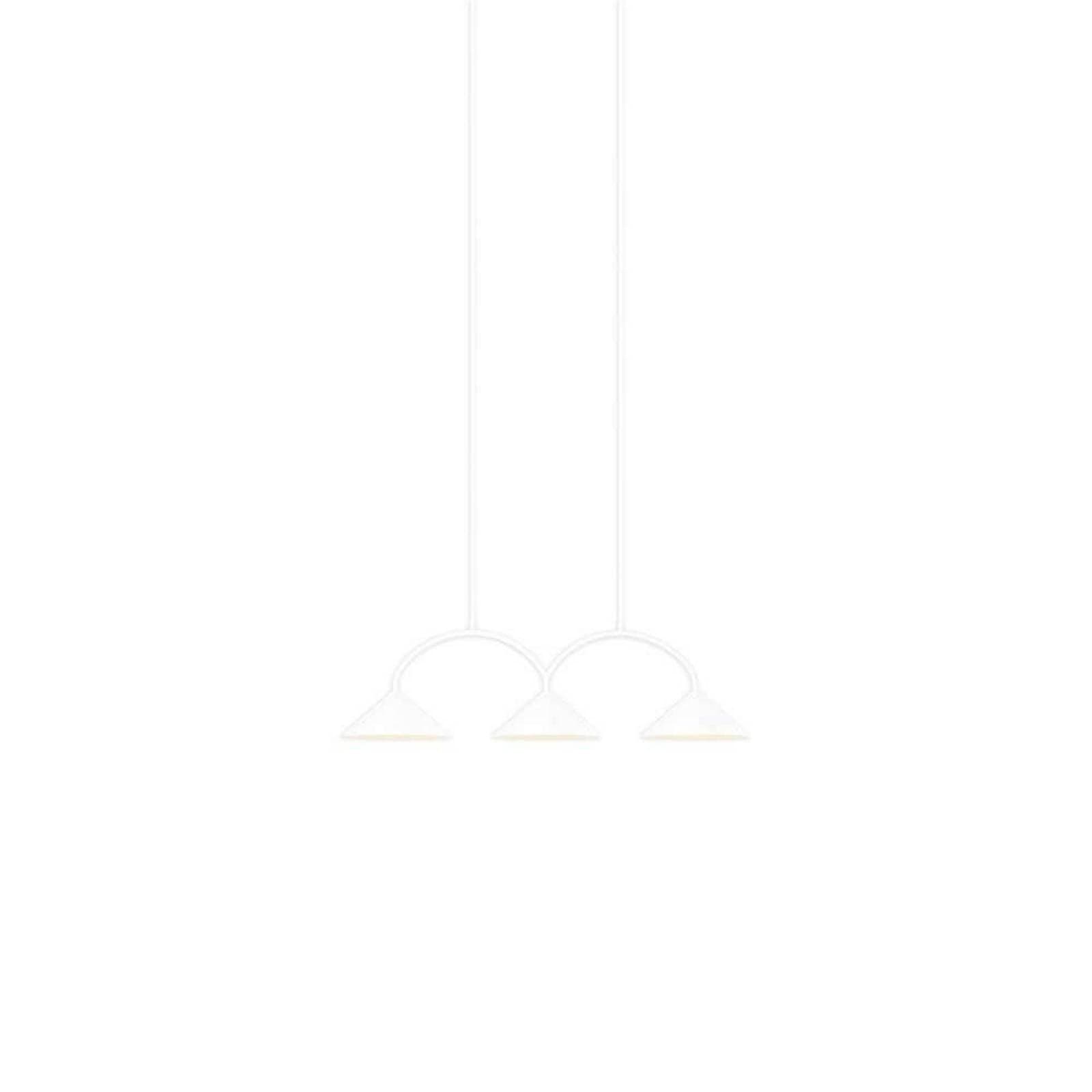 Globen Lighting závesné svietidlo CURVE 3, biela, 3-pl., 95 cm
