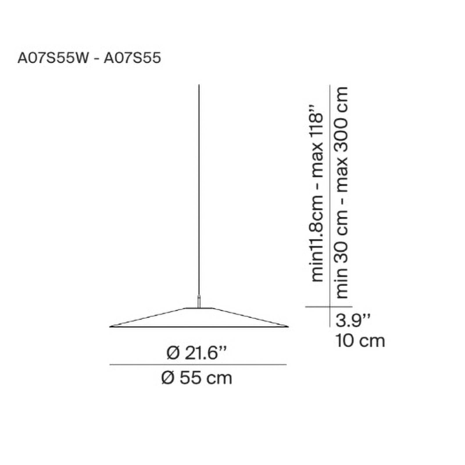 Luceplan Koinè LED závesné svetlo 927 Ø55cm modrá