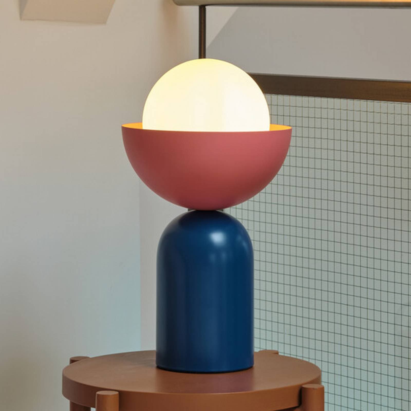 Stolová lampa OSRAM Decor Bowl, modrá/ružová, oceľ, E14