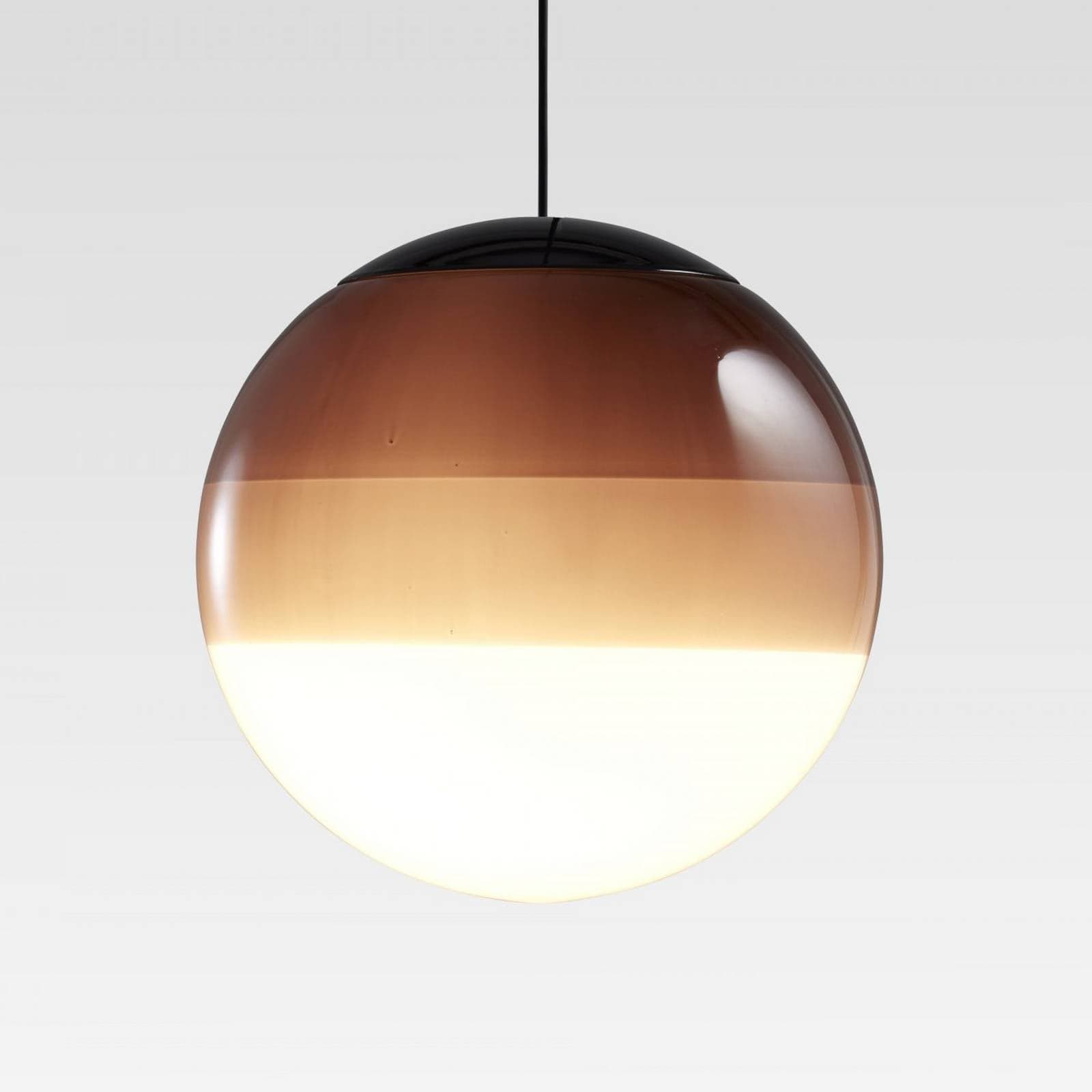 MARSET LED závesné svietidlo Dipping Light, Ø 20 cm, hnedá