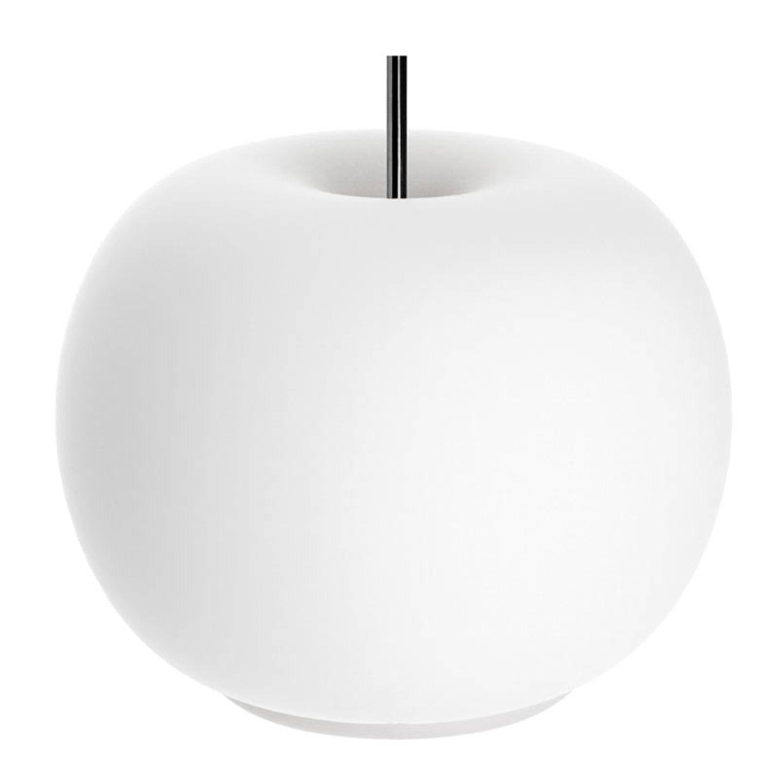kdln Stolová LED lampa Kushi, biela/čierna, Ø 17 cm, sklo