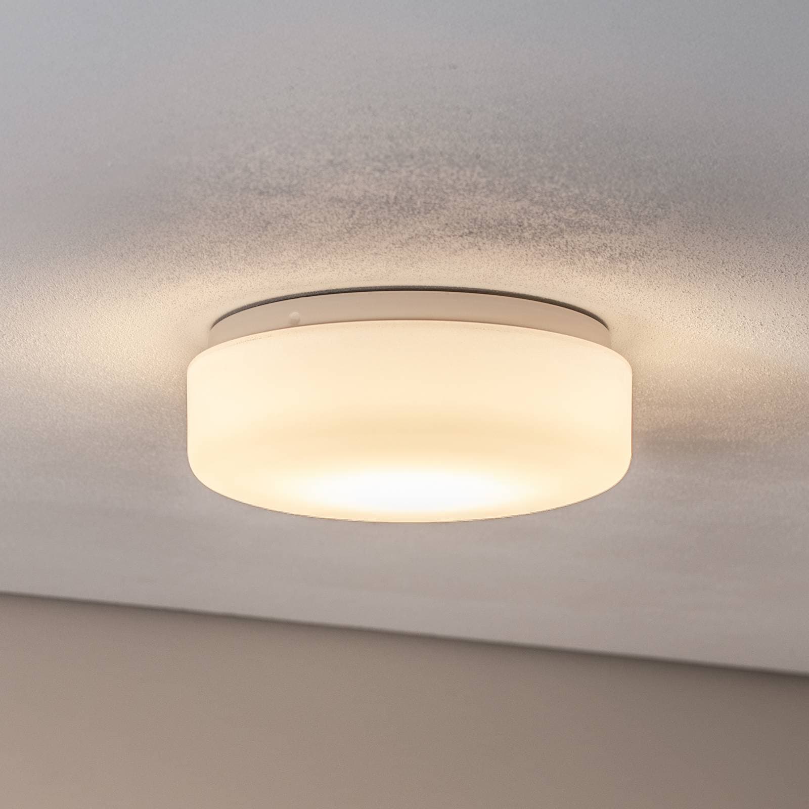 BEGA LED stropné svietidlo 50040P K3 Sensor, Ø 25 cm biely plast