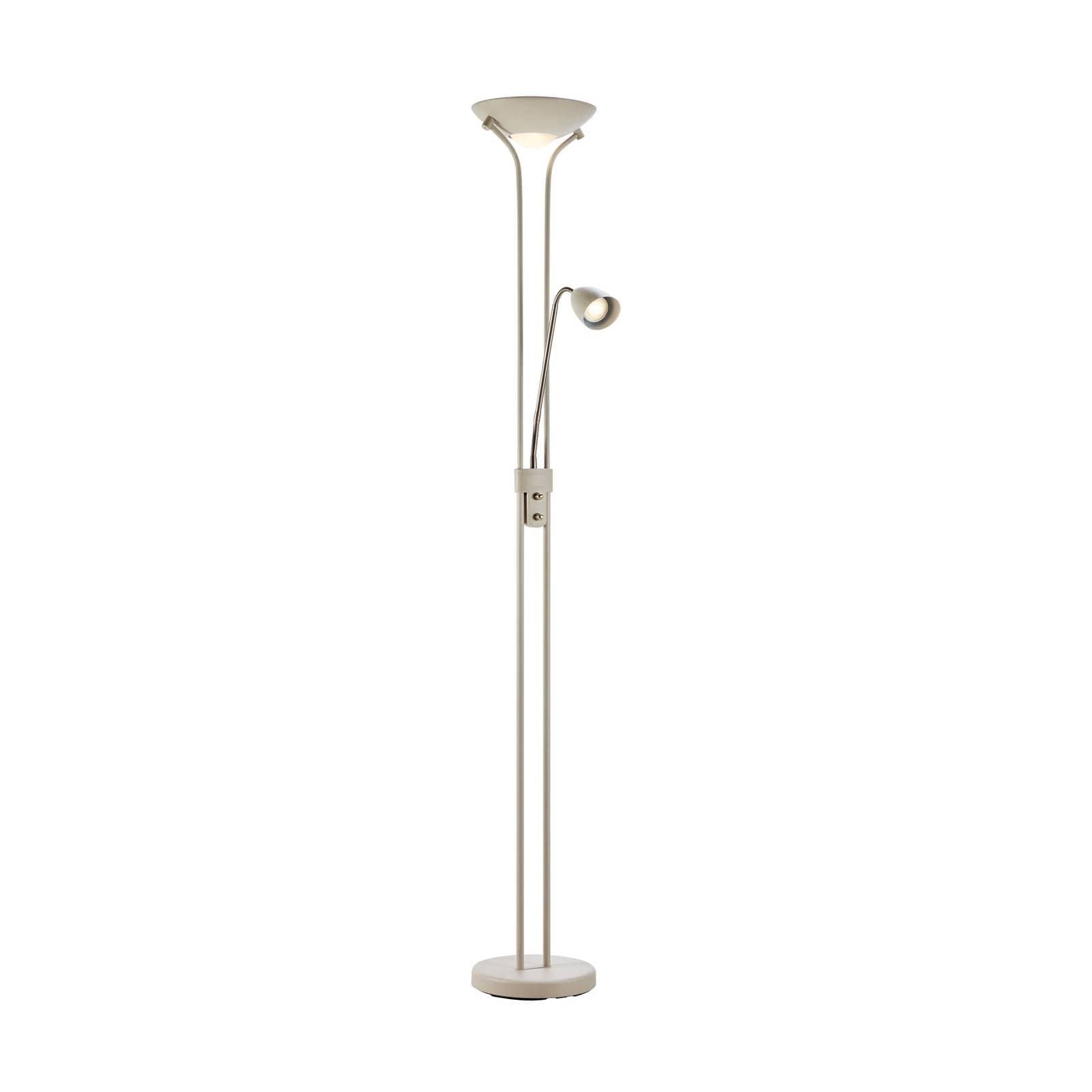 LED stojacia lampa osvetľujúca strop Modu, béžová, lampa na citanie, výška 180
