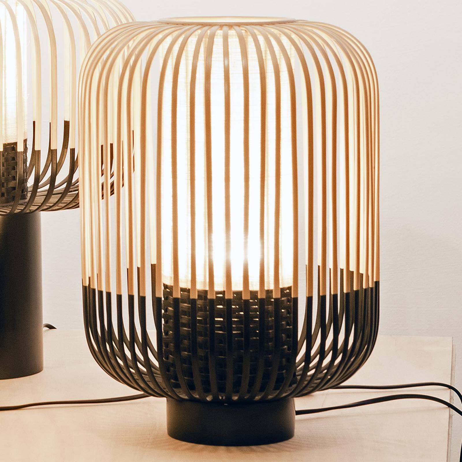 Forestier Bamboo Light M stolová lampa 39 cm čierna
