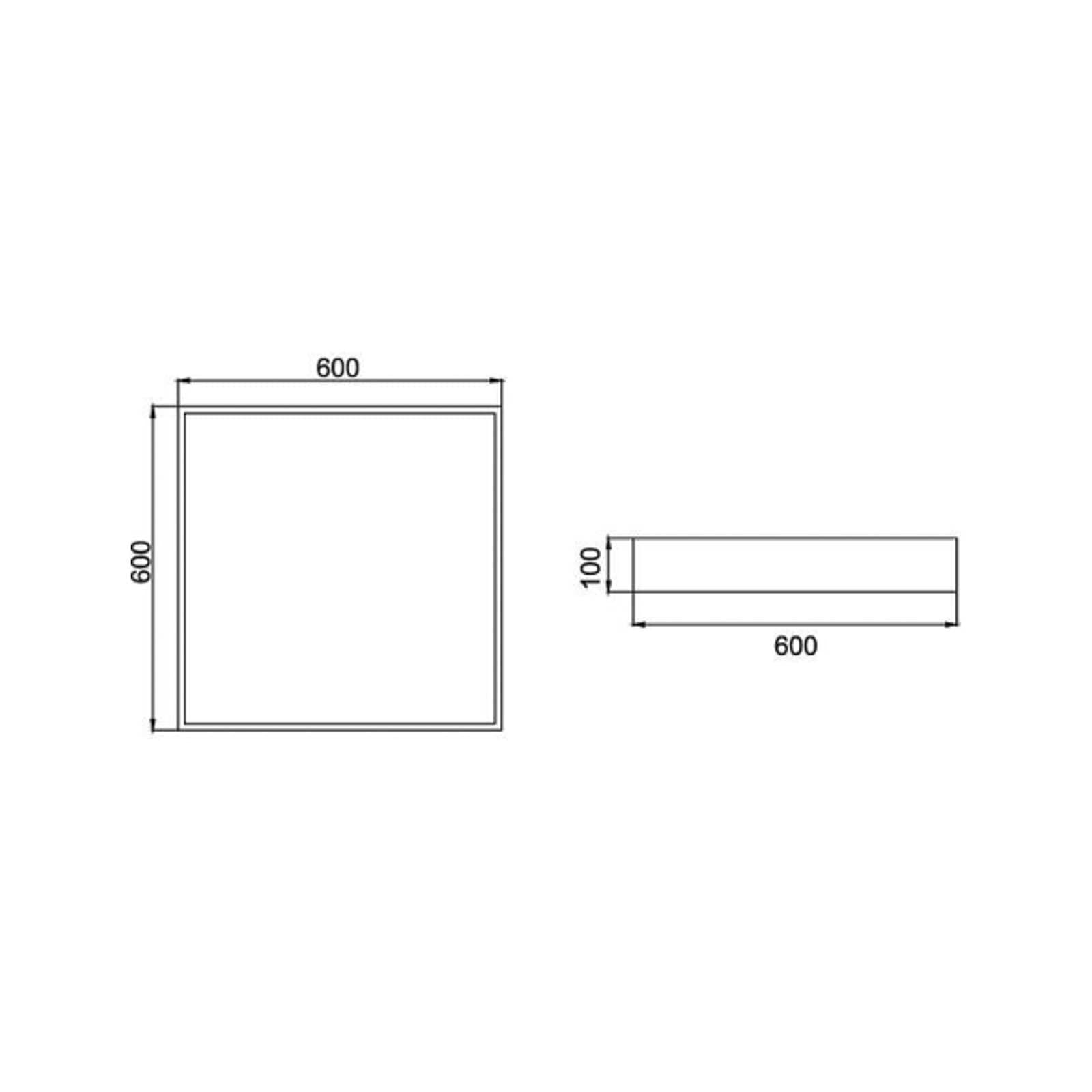 Stropné svietidlo BRUMBERG LED Biro Square, on/off, biele, 3 000 K