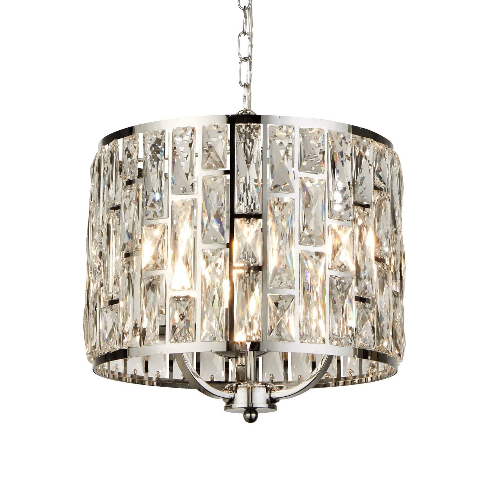 Závesná lampa Bijou, tienidlo krištáľ, Ø 38 cm