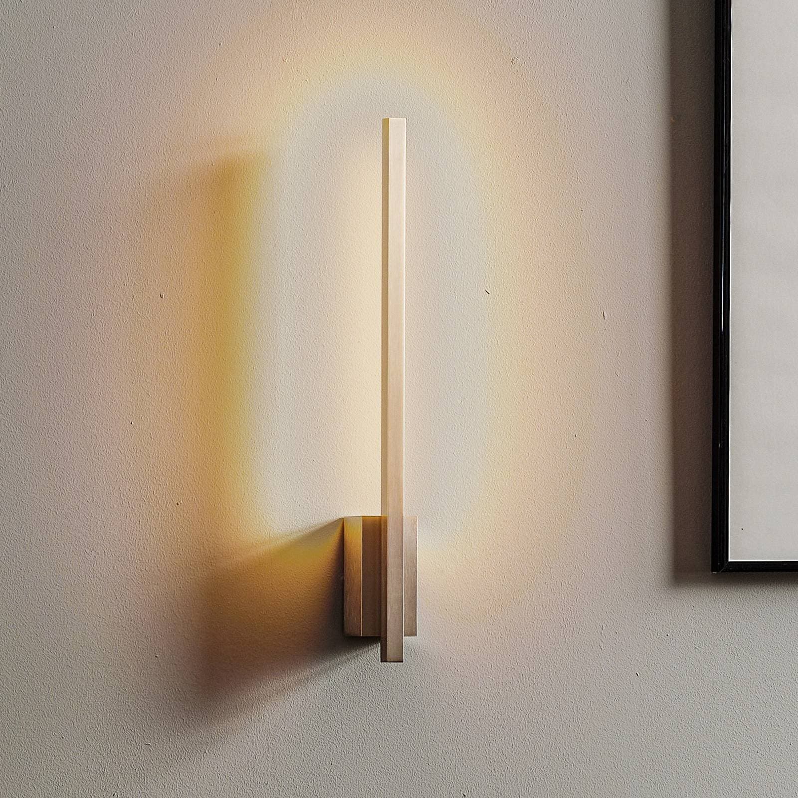 Quitani LED nástenné svietidlo Tolu, vertikálne, nikel, výška 45 cm