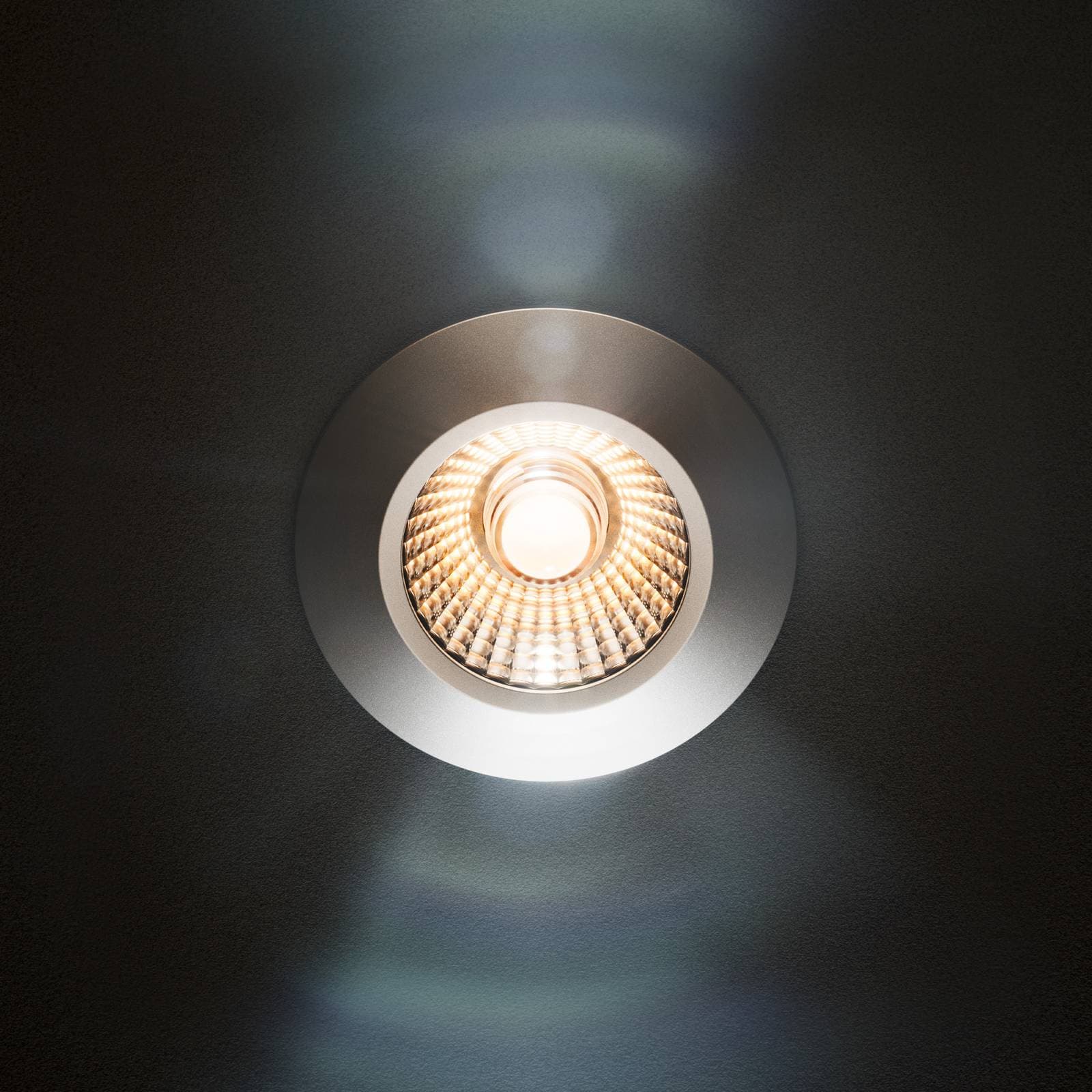 LED stropný bod Diled, Ø 6,7 cm, Dim-To-Warm, oceľ