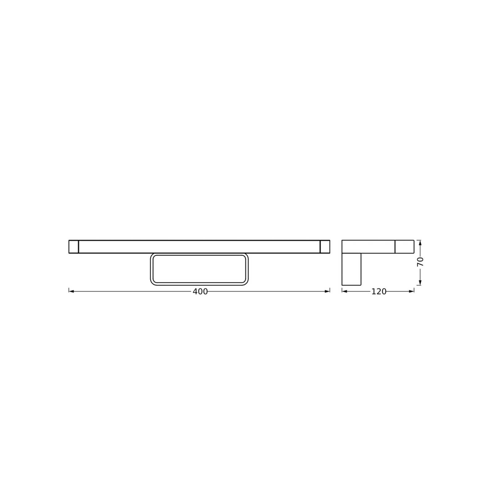 OSRAM LED nástenné svetlo ORBIS DISC BAR, čierna, 40 cm, IP44 CCT