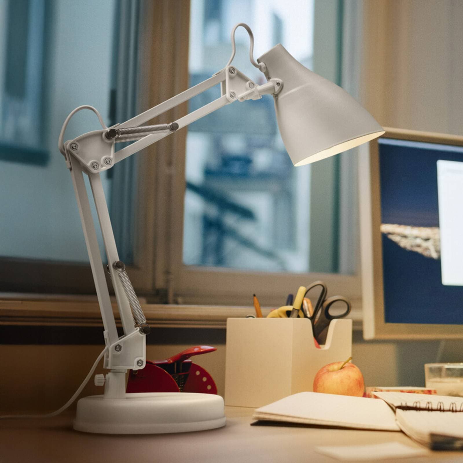 OSRAM stolová lampa Office Line Desk Pear, biela, E27