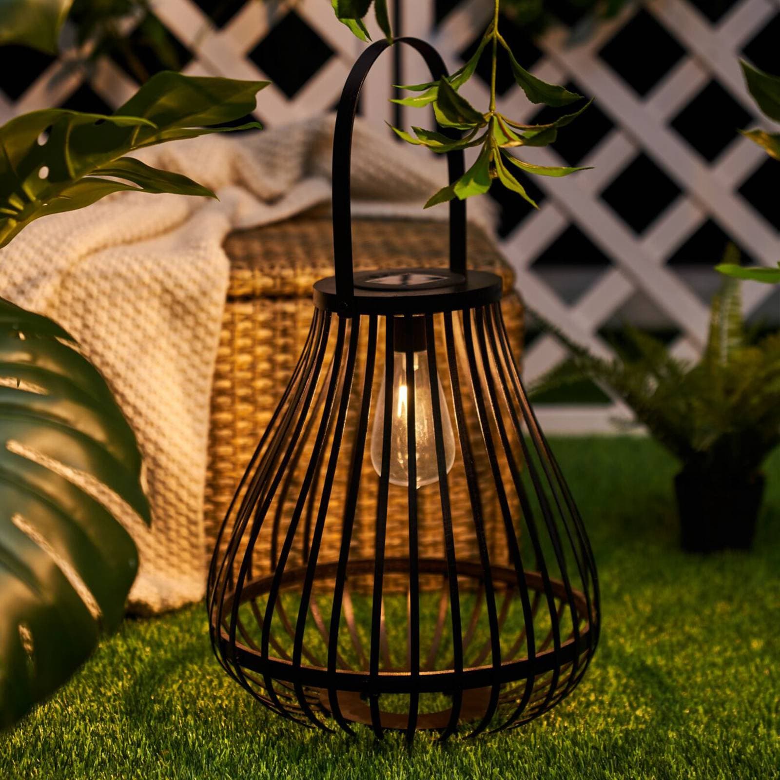 Solárna stolná lampa Pauleen LED SUNSHINE SPARK, čierna, 34 cm, IP44
