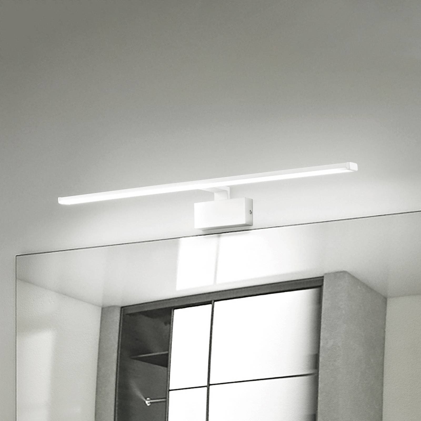 Nástenné svetlo IDEAL LUX LED Alma, biela, kovová, šírka 51 cm