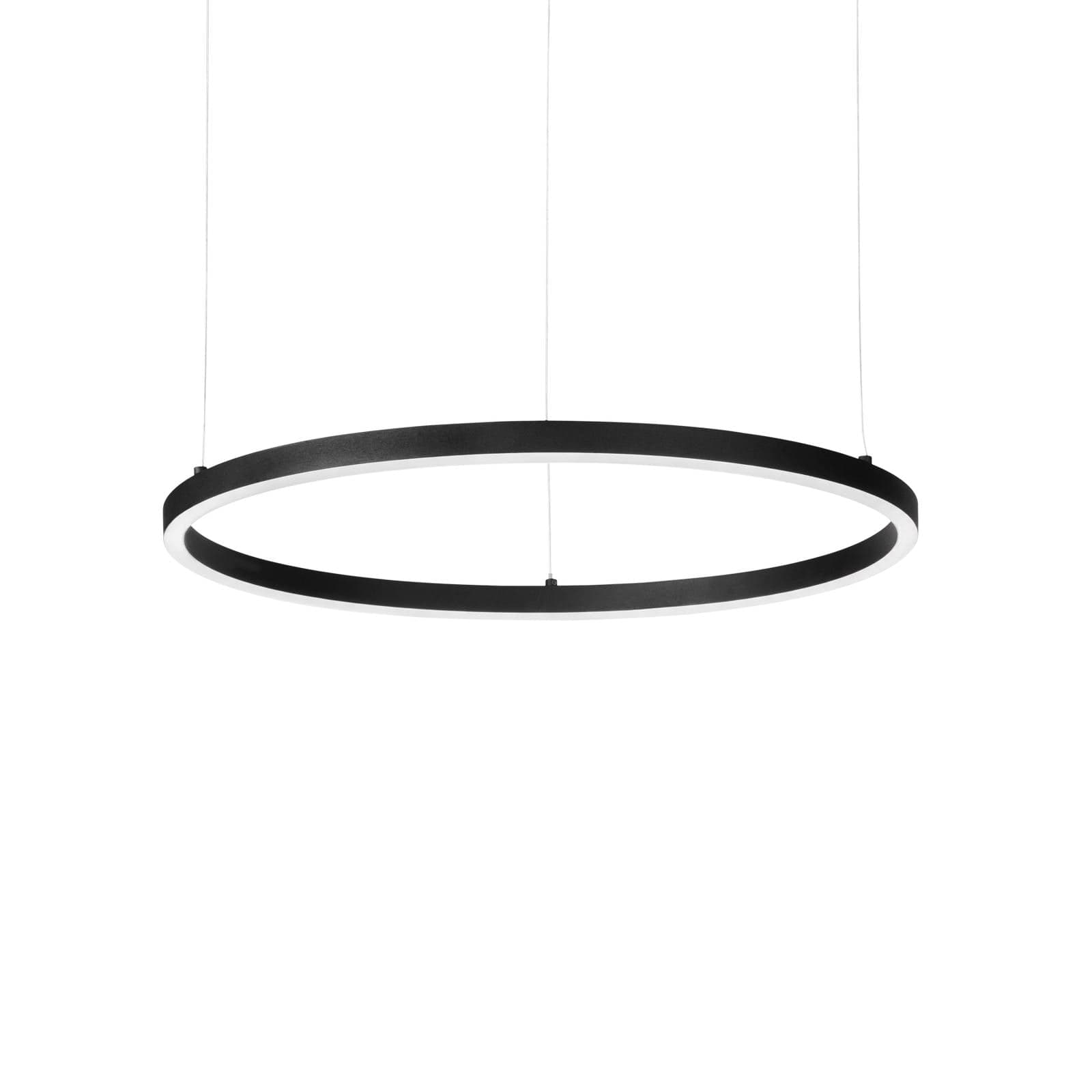 Ideal Lux LED závesné svietidlo Oracle Slim Ø 70 cm čierne 3 000 K