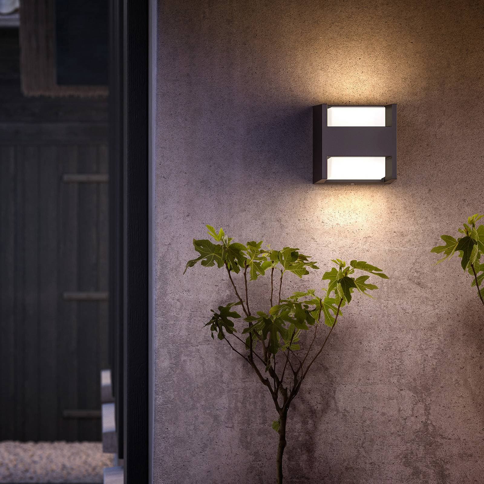 Philips LED vonkajšie nástenné svietidlo Arbour, 2-pl., balenie po 2 ks, 2 700 K