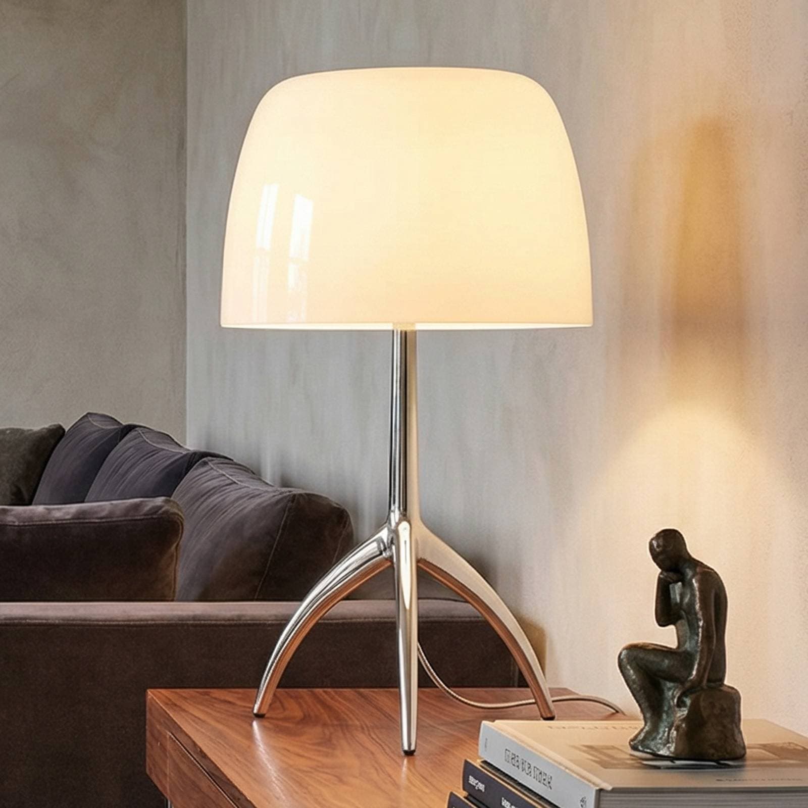 Foscarini Lumiere piccola hliník/biela, stmievateľná
