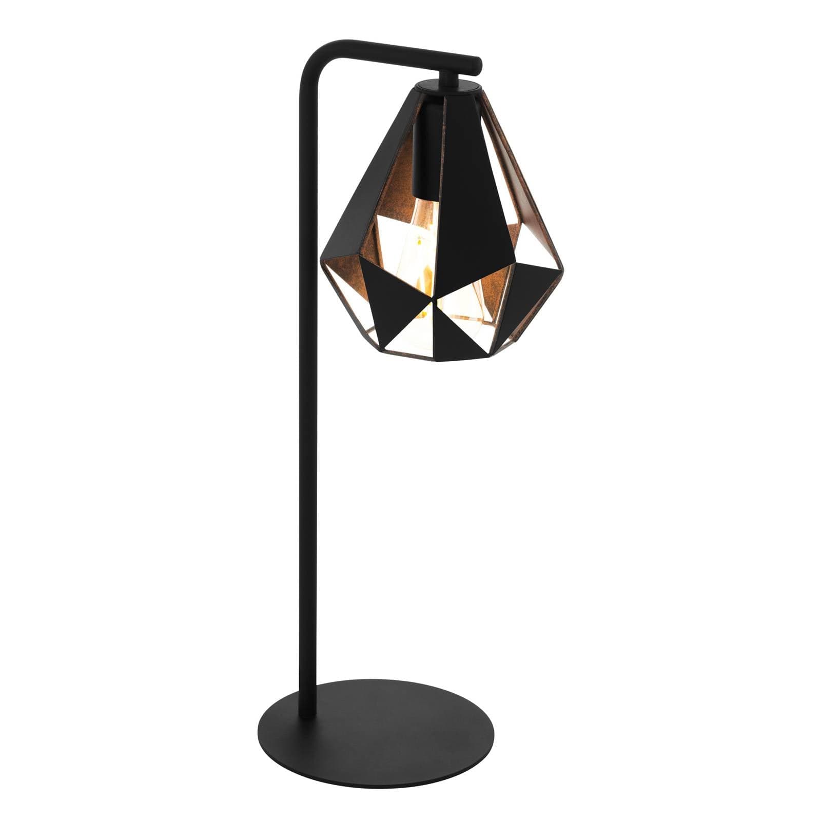 Stolová lampa Carlton 4 v čiernom/medenom