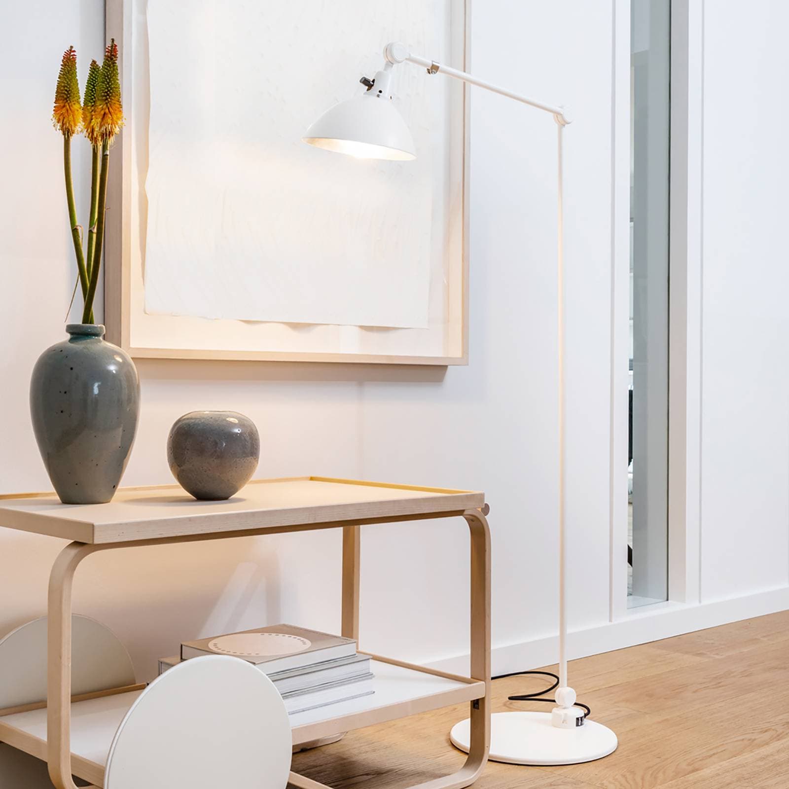 midgard modulárna stojacia lampa TYPE 556 biela 120 cm