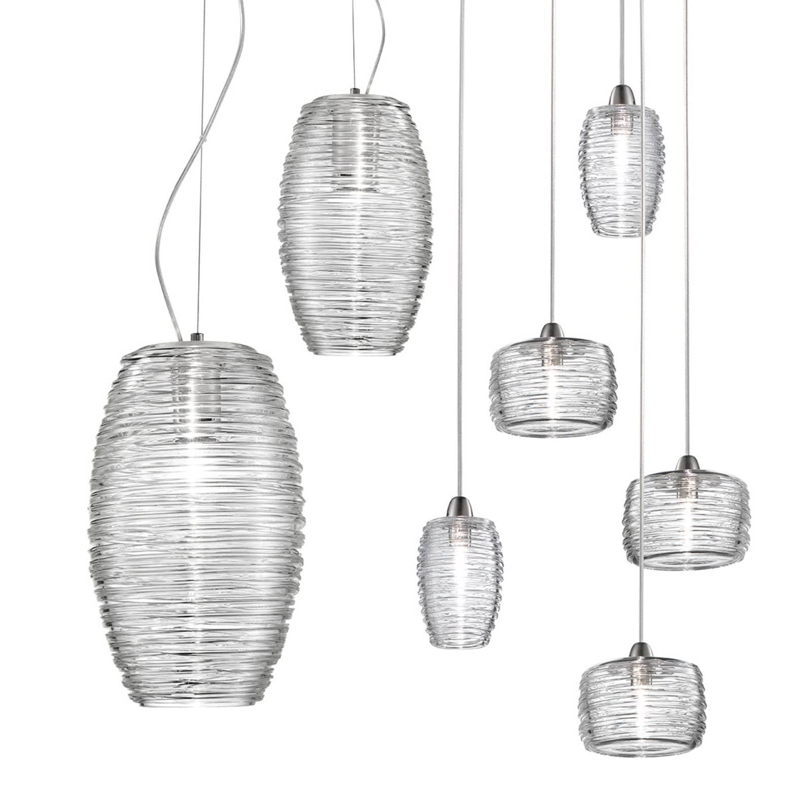 LED závesné svietidlo Damasco číre Ø 12 cm