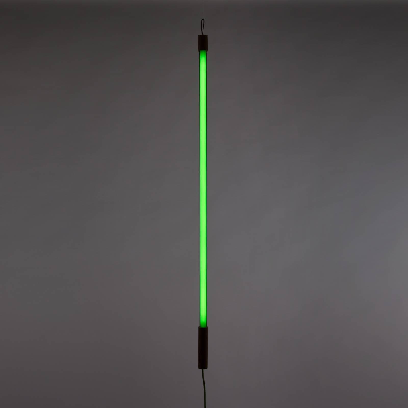 SELETTI LED svetlo Linea, zelené, drevené detaily, univerzálne