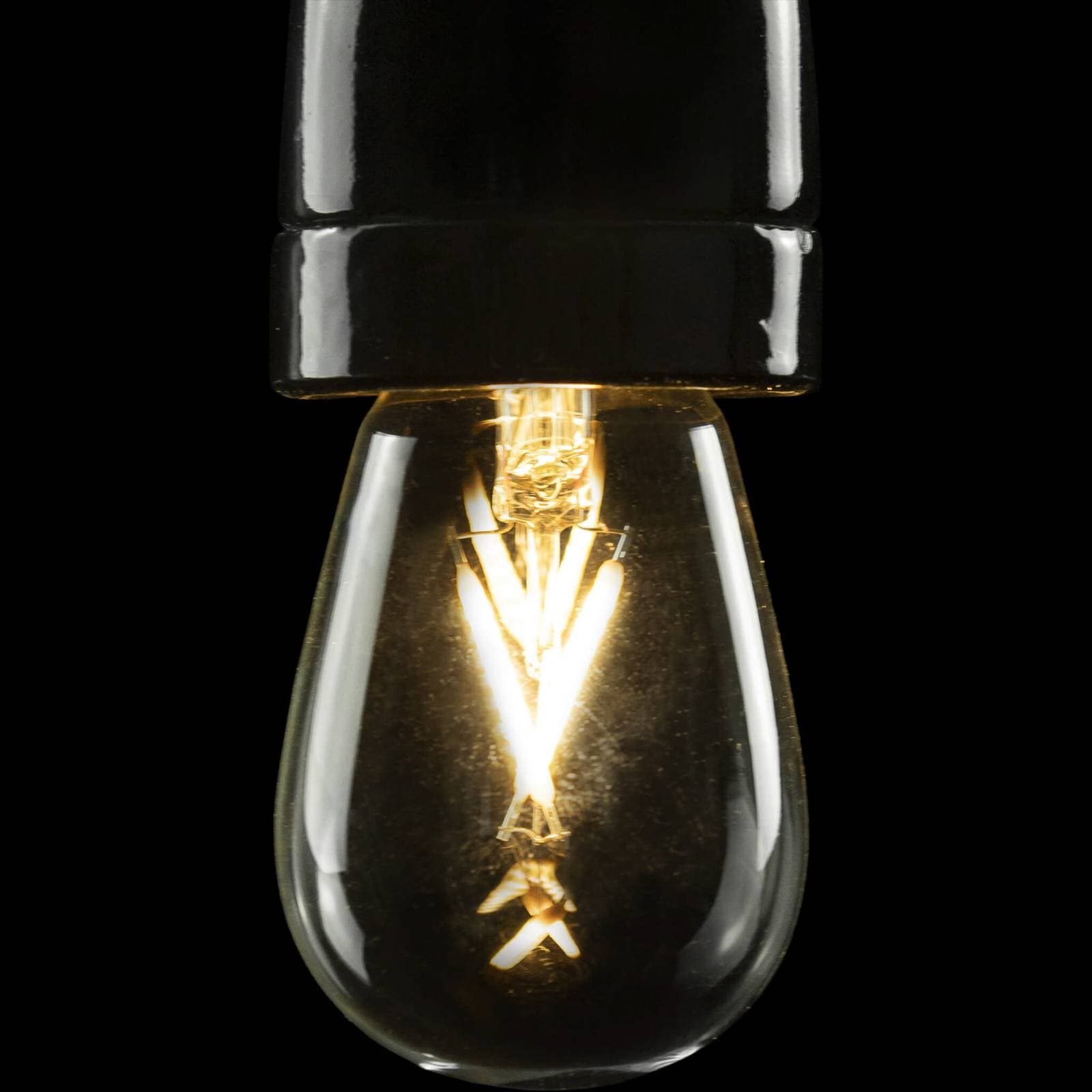 SEGULA LED E27 1,5 W 24V DC číre vlákno 922 stmievateľné