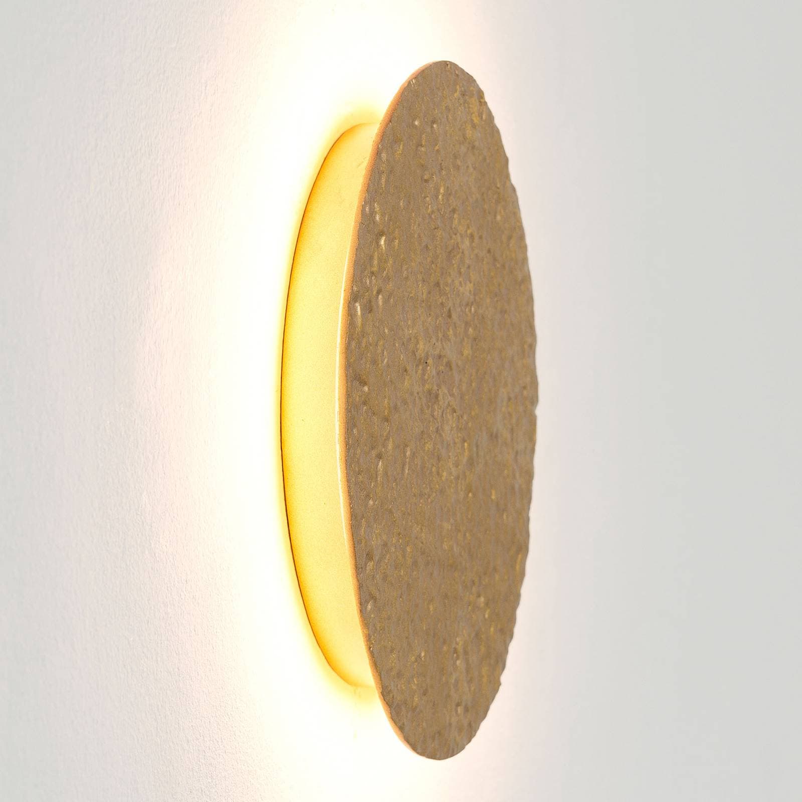 Nástenné LED svietidlo Meteor, Ø 19 cm, zlato