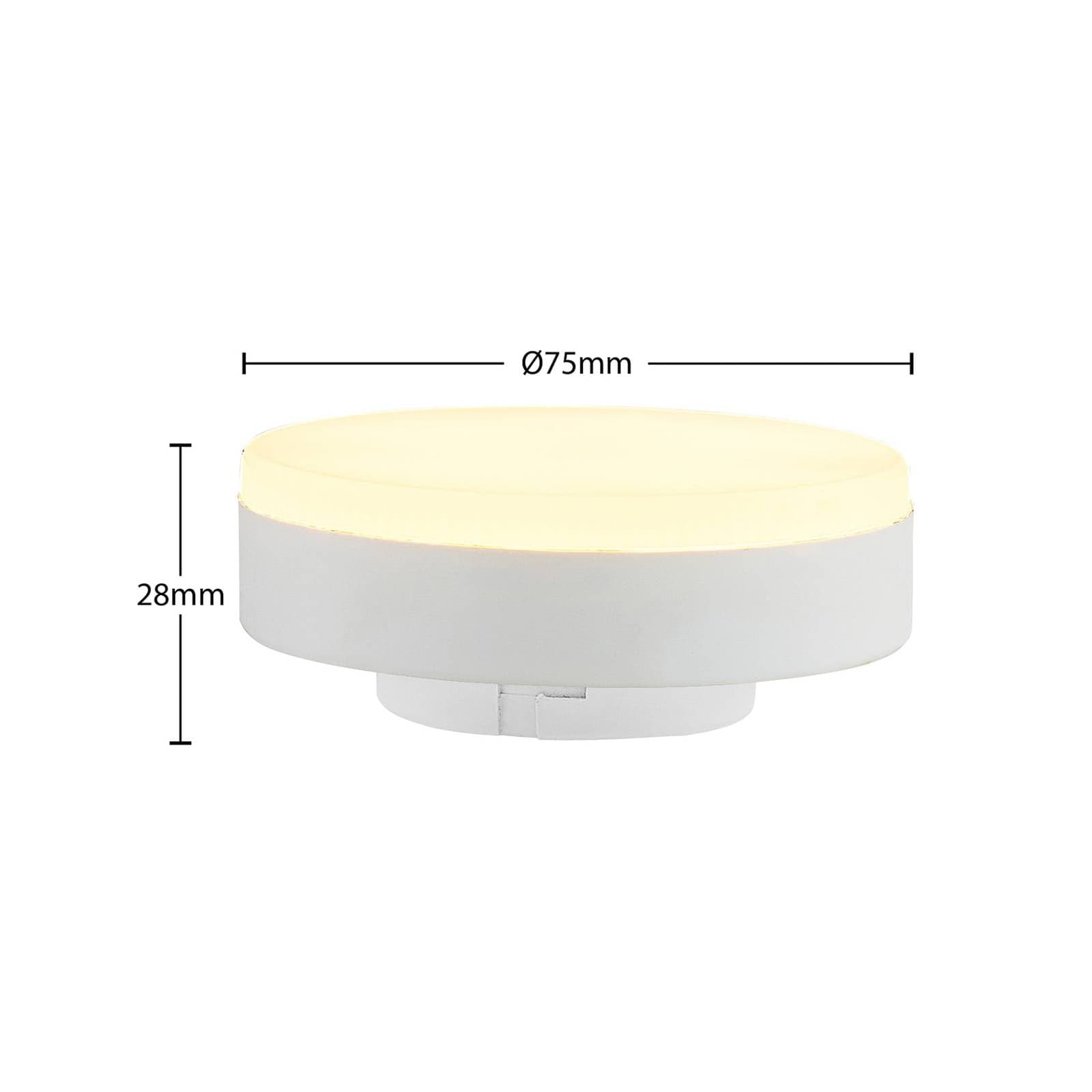 LED žiarovka Arcchio GX53, 10 W, 3 000 K, Ø 7,5 cm