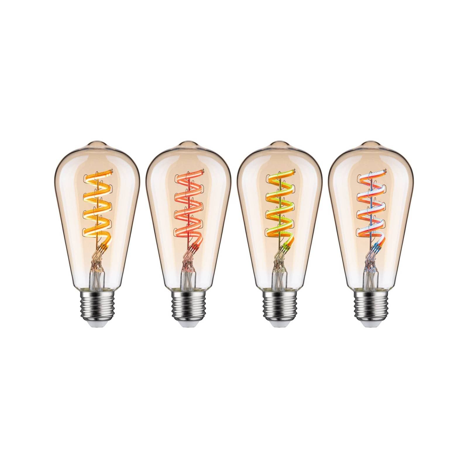 Paulmann LED rustik ZigBee E27 6,3W RGBW dim zlatá