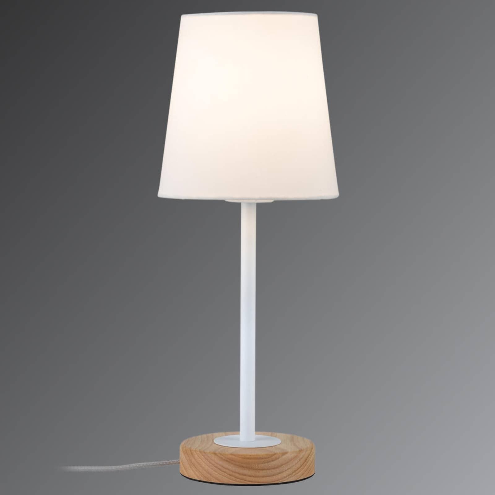 Paulmann Stellan stolná lampa textilné tienidlo