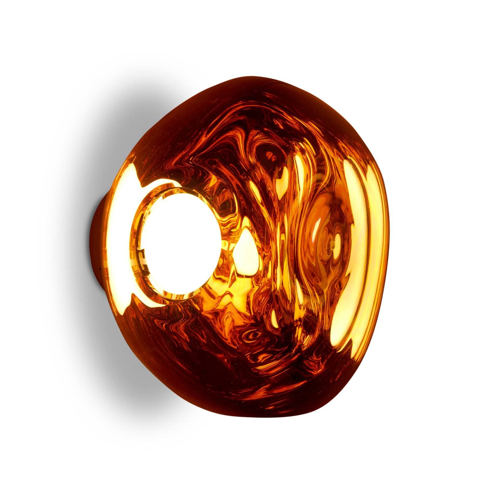 Tom Dixon LED nástenné svetlo Melt Surface Mini, Ø 30 cm, meď